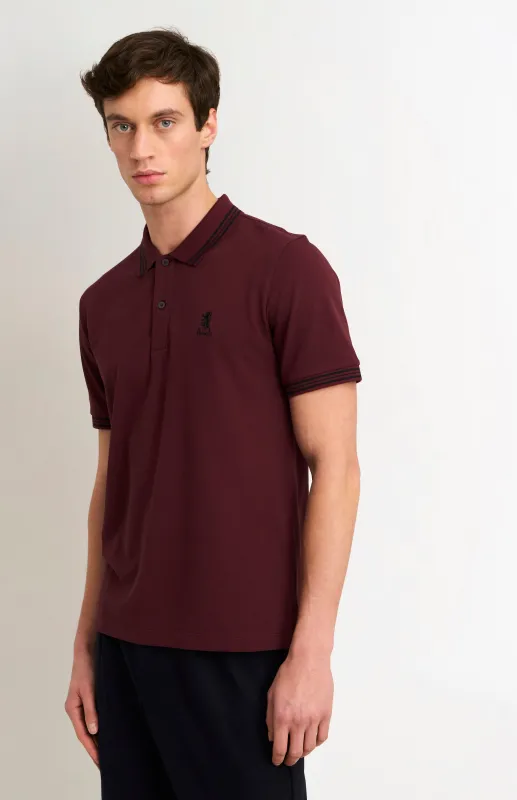 Men's Cotton Pique Polo Shirt With Tipping In Port Royale made by Pringle