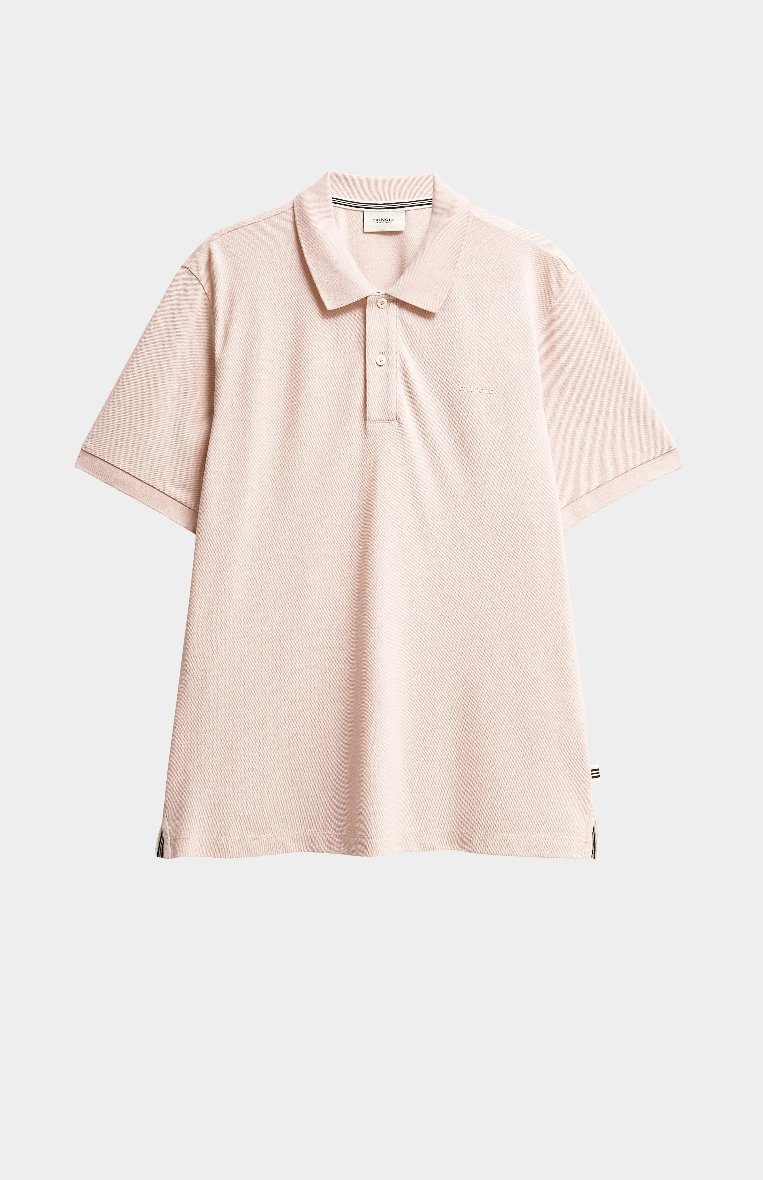Men's Cotton Modal Pique Polo Shirt In Dusty Pink sold by Pringle of Scotland product image thumbnail 5