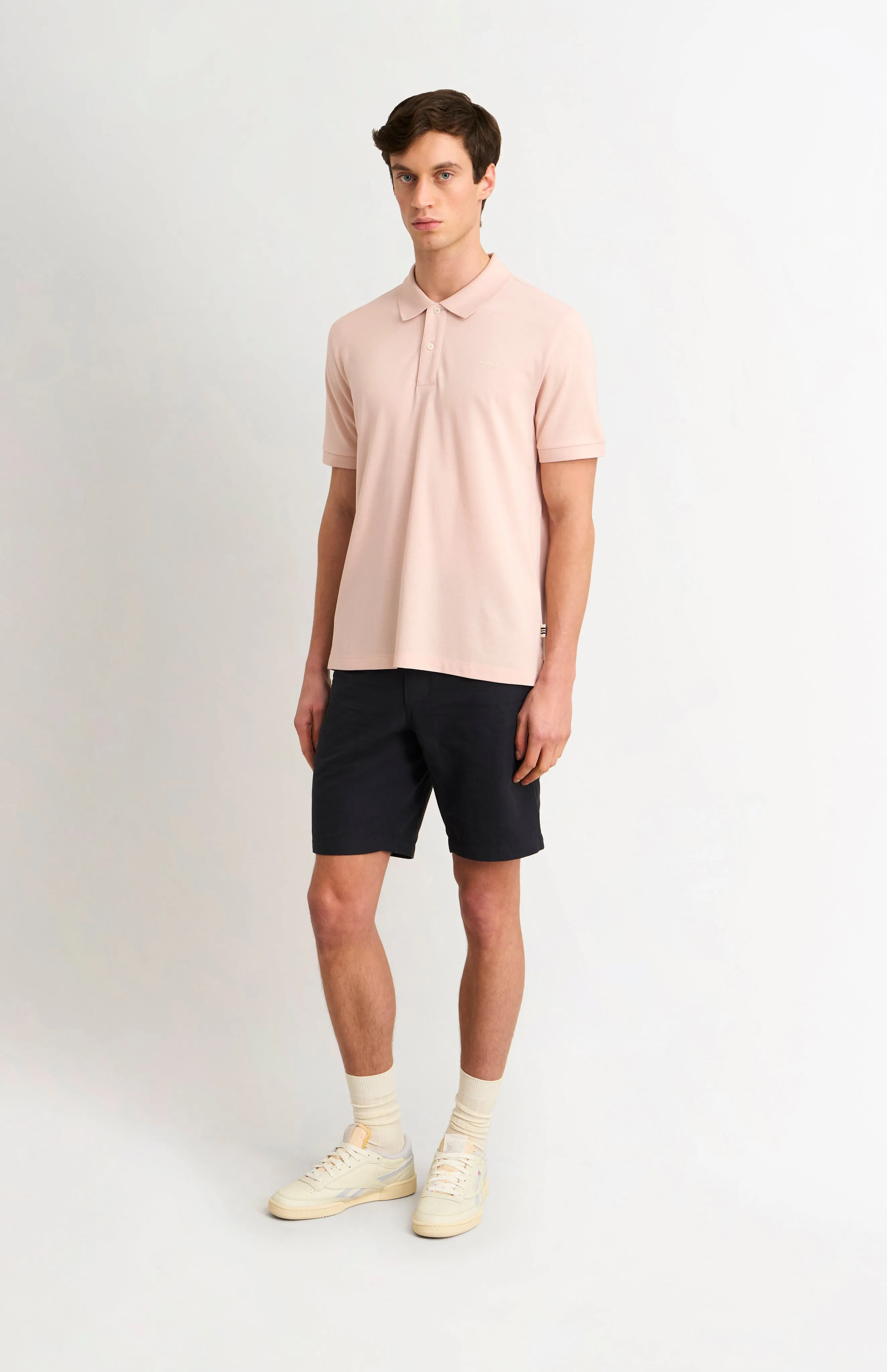 Men's Cotton Modal Pique Polo Shirt In Dusty Pink sold by Pringle of Scotland product image thumbnail 2