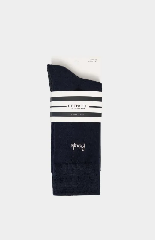 3 Pack Bamboo Socks in Navy made by Pringle
