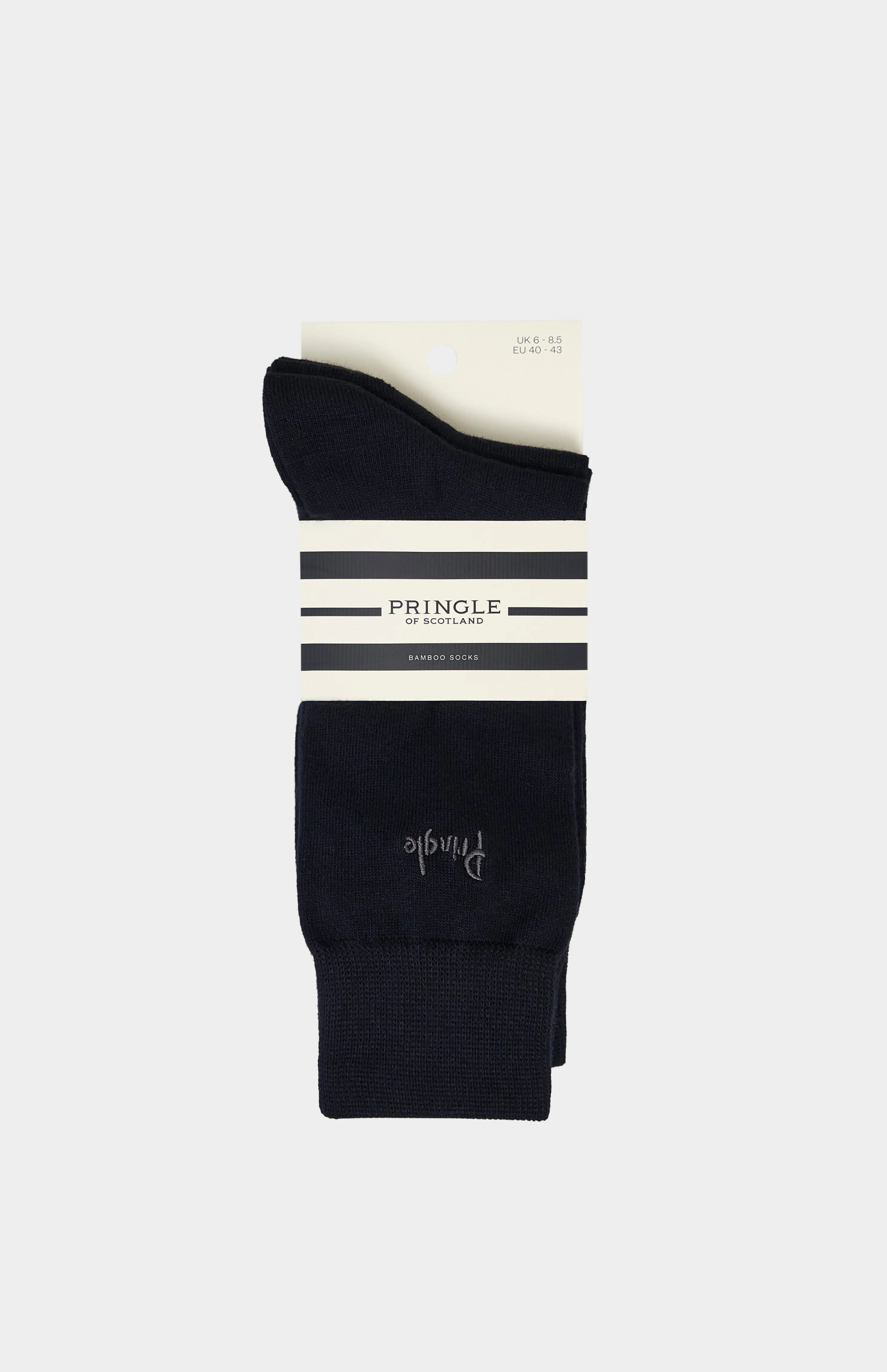 3 Pack Bamboo Socks in Black sold by Pringle of Scotland