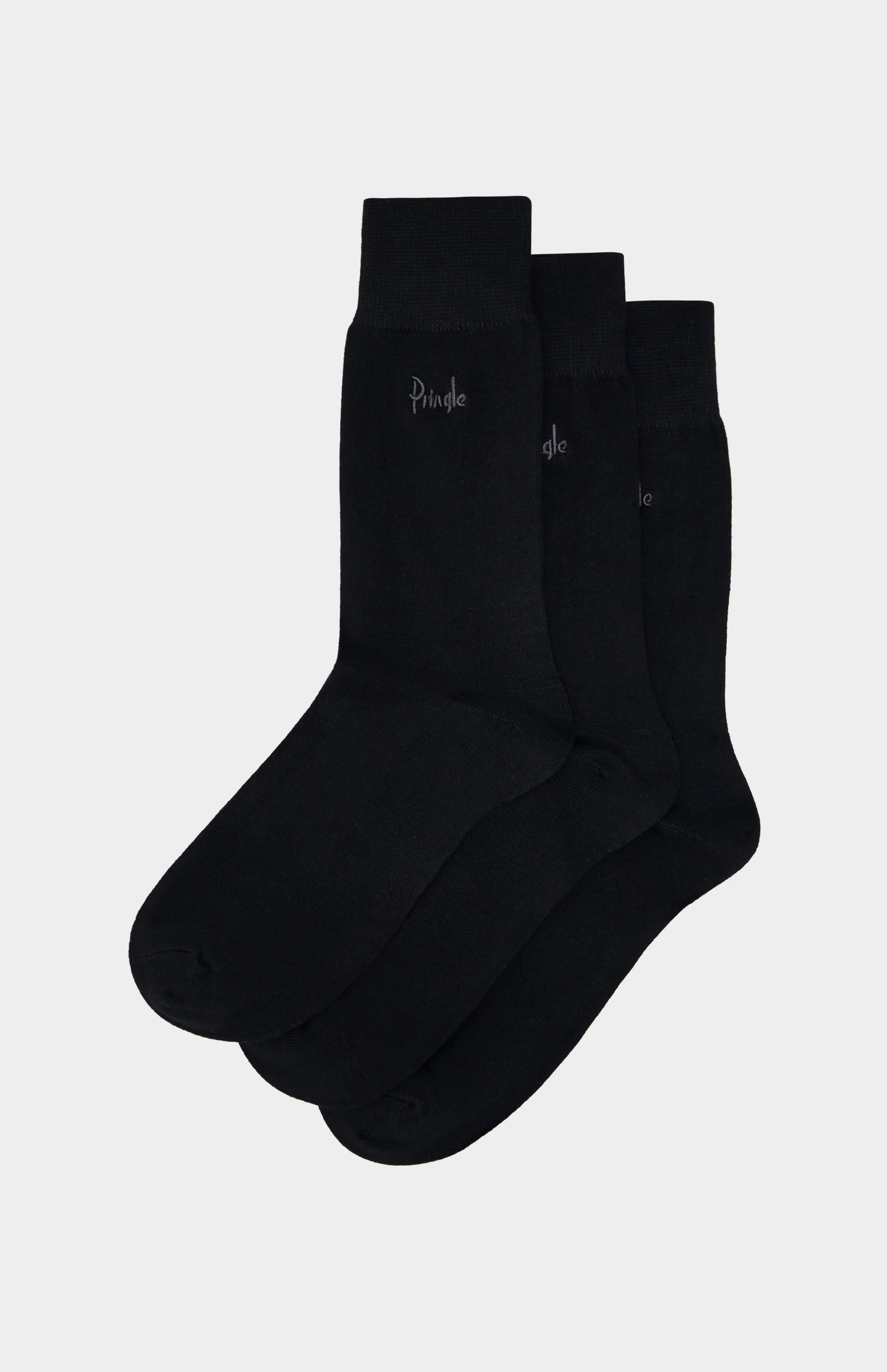 3 Pack Bamboo Socks in Black sold by Pringle of Scotland product image thumbnail 2