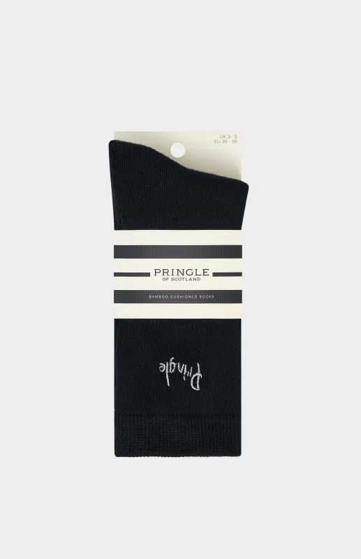 3 Pack Bamboo Cushioned Socks in Grey & Black made by Pringle