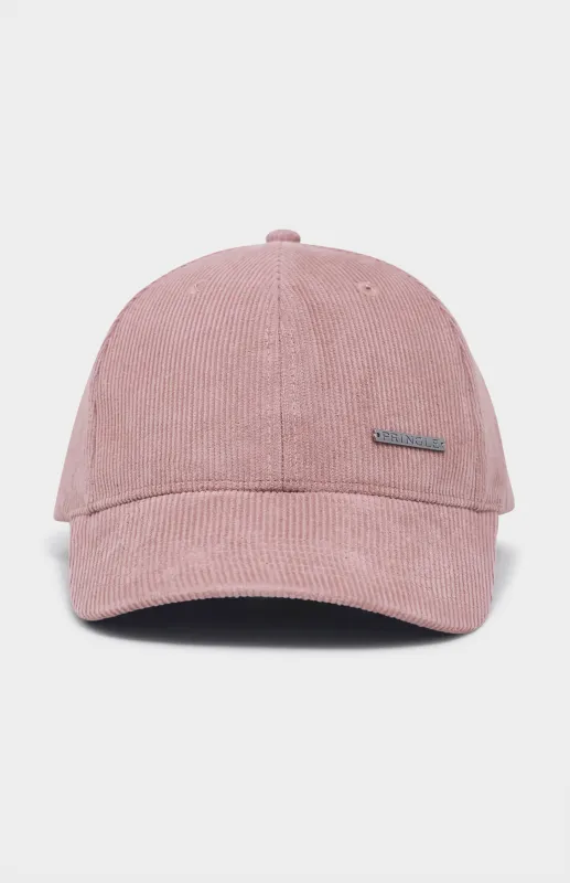 Corduroy Cap In Dusty Pink made by Pringle