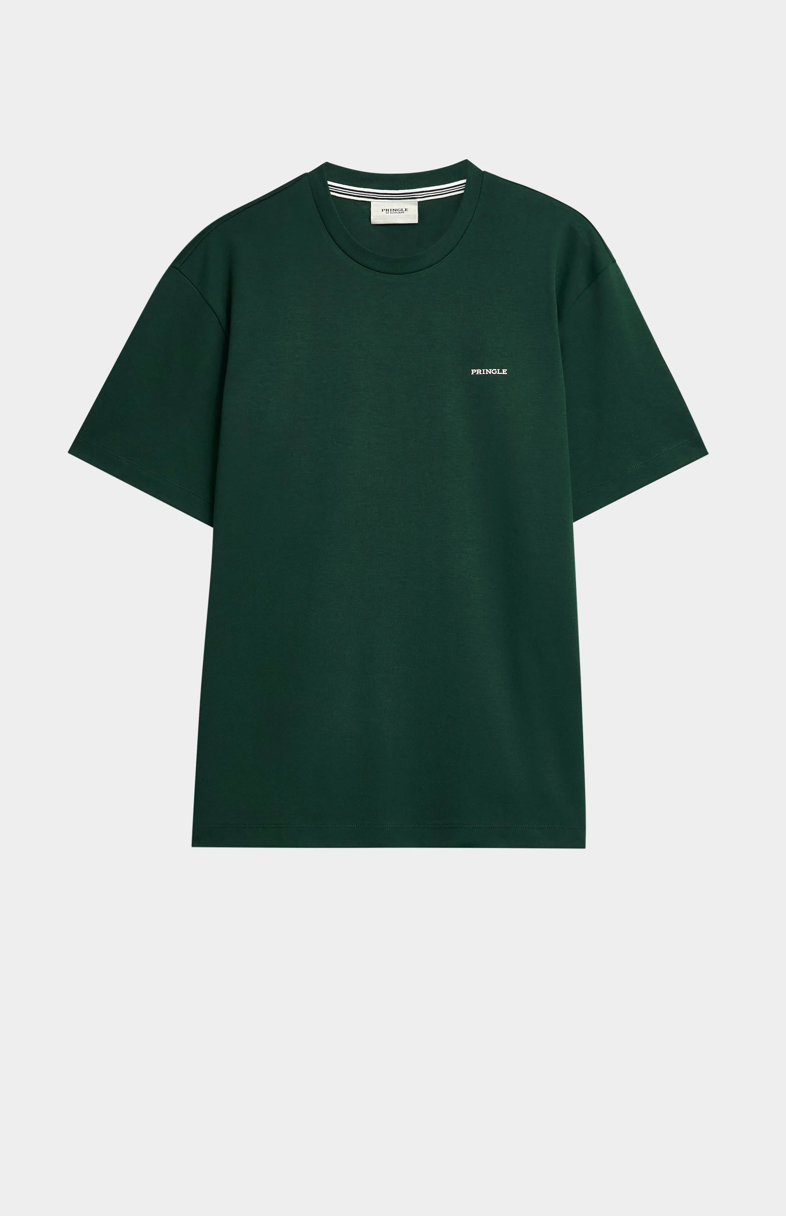 Men's Heavyweight Long Staple Cotton T-shirt In Forest Green sold by Pringle of Scotland product image thumbnail 5