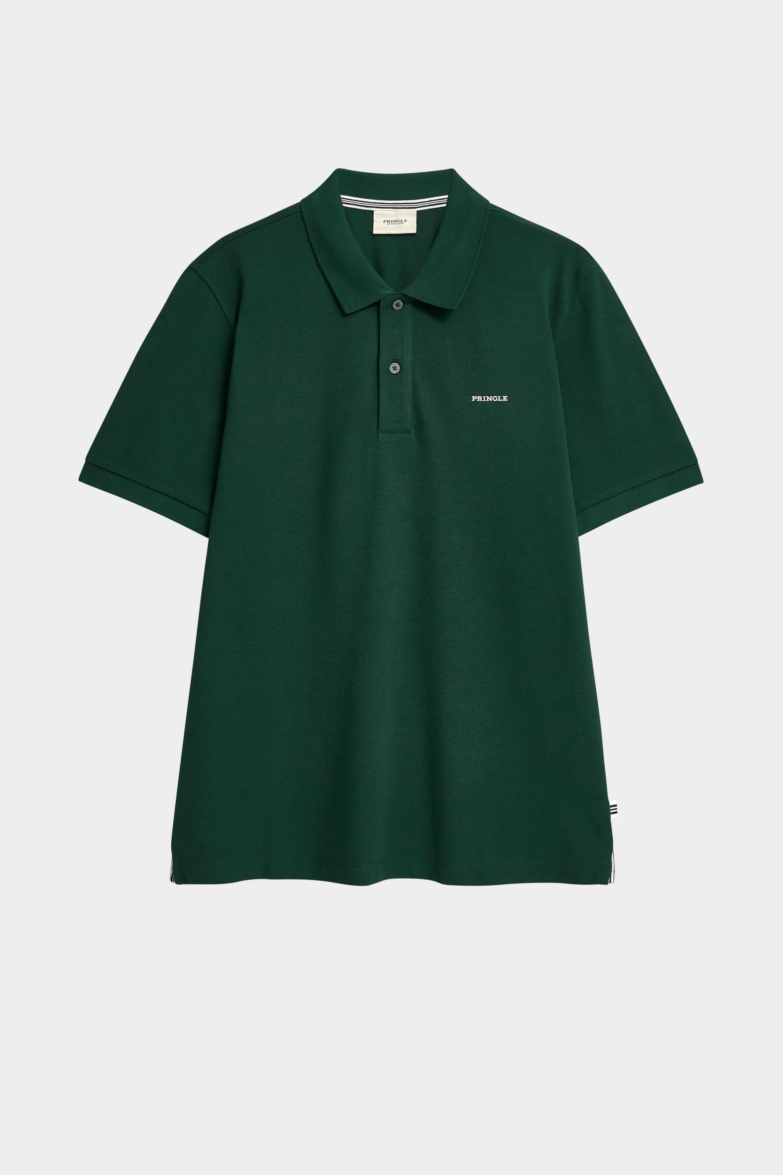 Men's Cotton Modal Pique Polo Shirt In Forest Green sold by Pringle of Scotland product image thumbnail 5