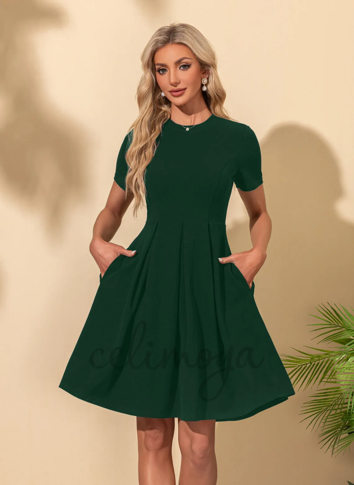 Scoop Elegant A-line Polyester Midi Dresses - 302615 sold by Celimoya product image thumbnail 4