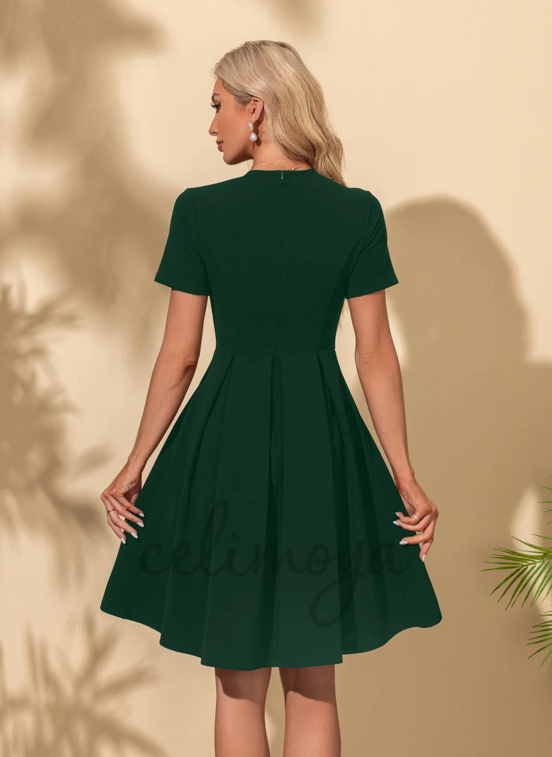 Scoop Elegant A-line Polyester Midi Dresses - 302615 sold by Celimoya product image thumbnail 5