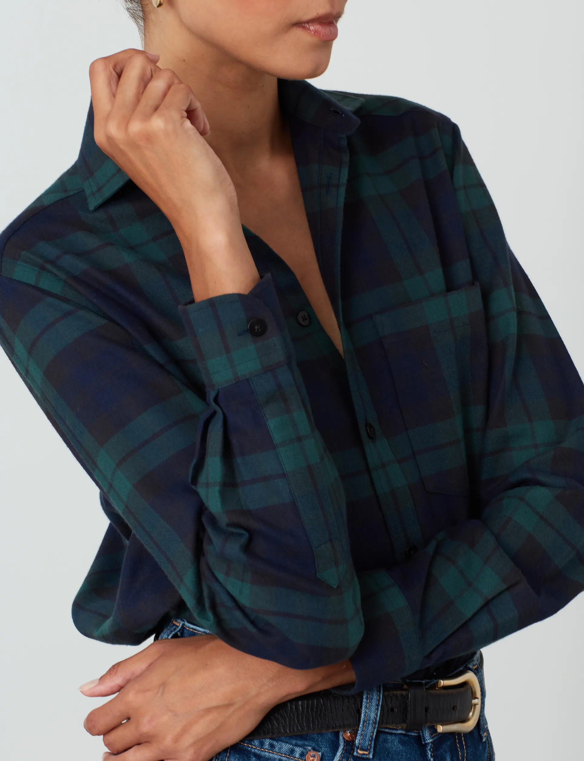 The Classic: Fine Brushed, Heritage Green Plaid sold by With Nothing Underneath product image thumbnail 5