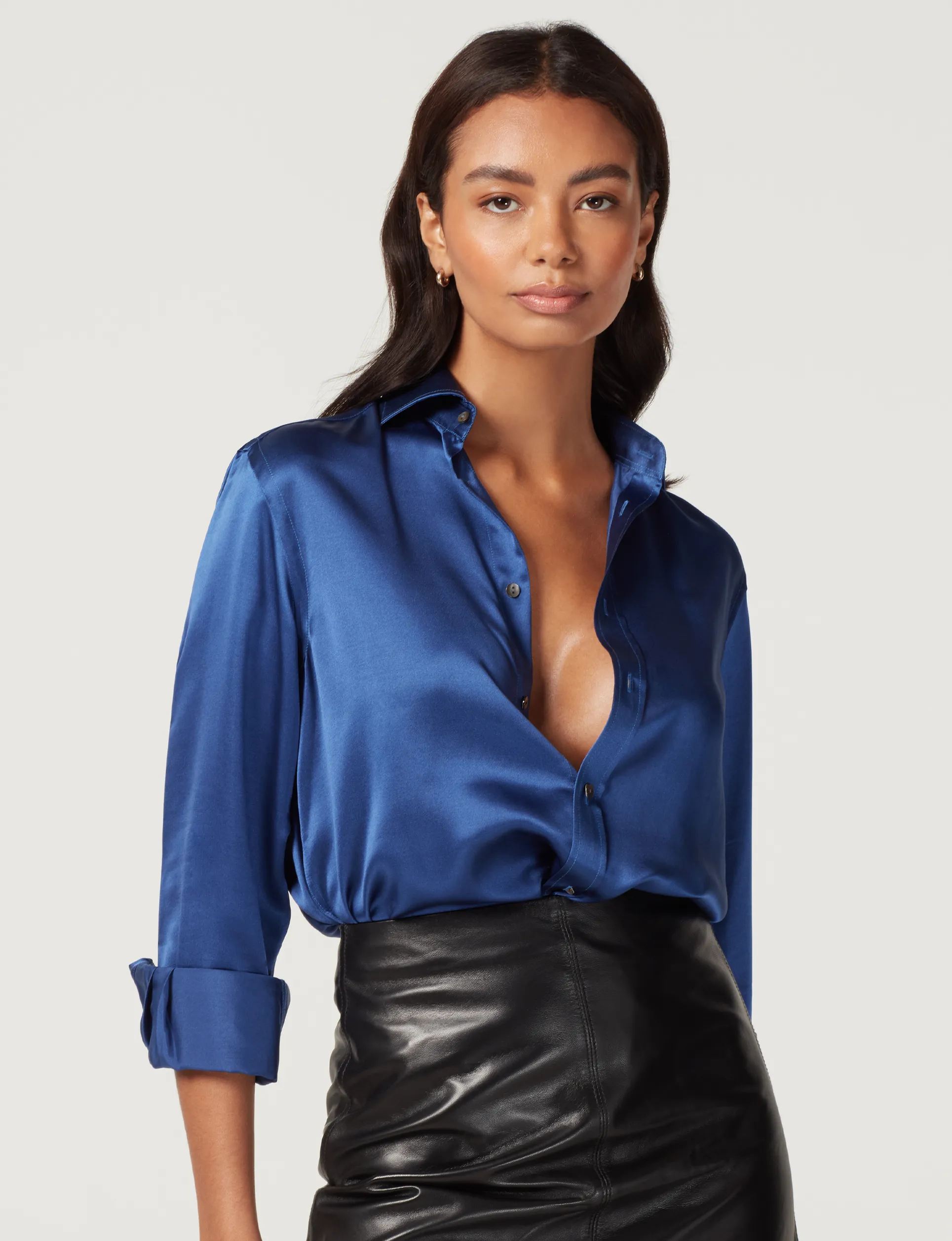 The Boyfriend: Silk Satin, Sapphire Blue sold by With Nothing Underneath product image thumbnail 4