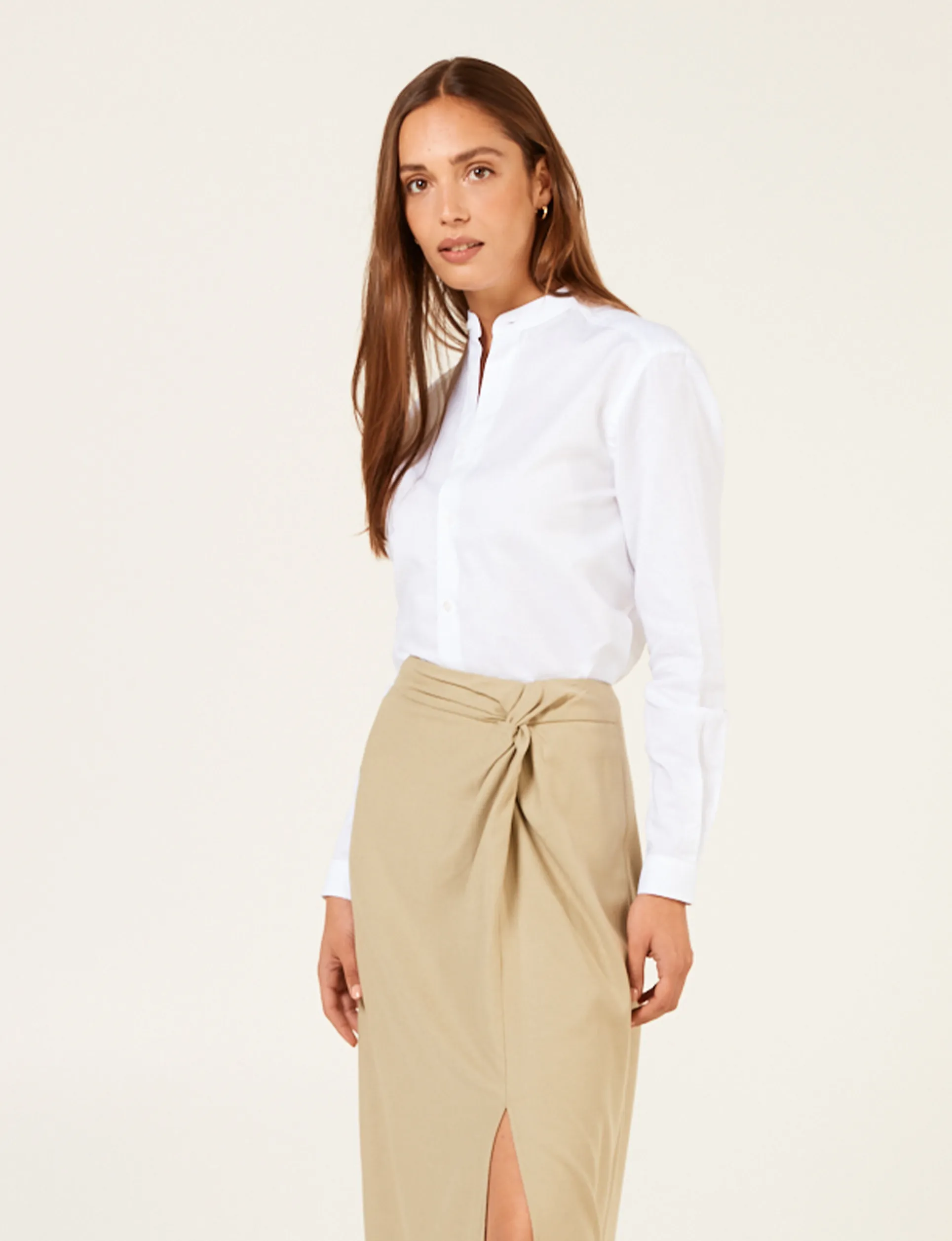 The Girlfriend Collarless: Weave, White sold by With Nothing Underneath