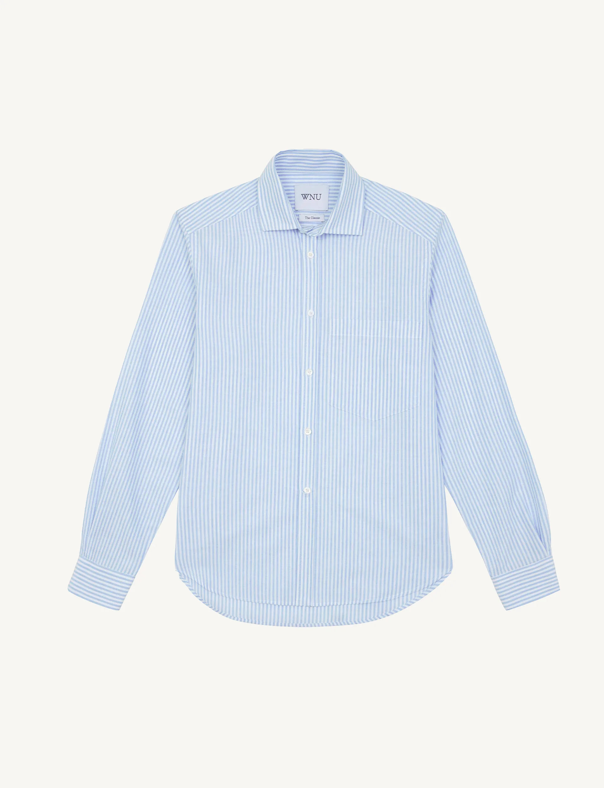 The Classic: Oxford, Celeste Blue Stripe sold by With Nothing Underneath product image thumbnail 2