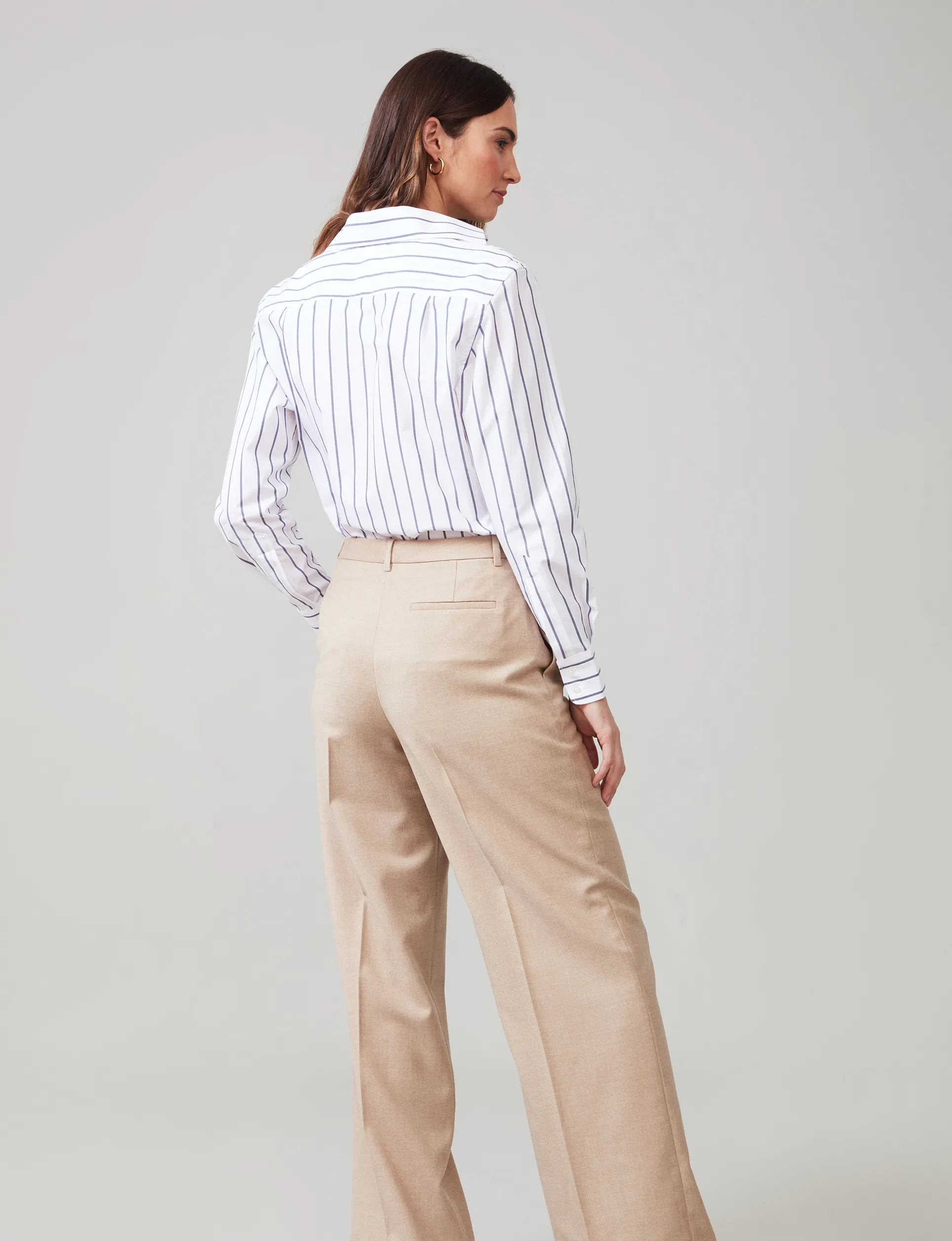 The Boyfriend: Poplin, Midnight Blue Stripe sold by With Nothing Underneath product image thumbnail 4