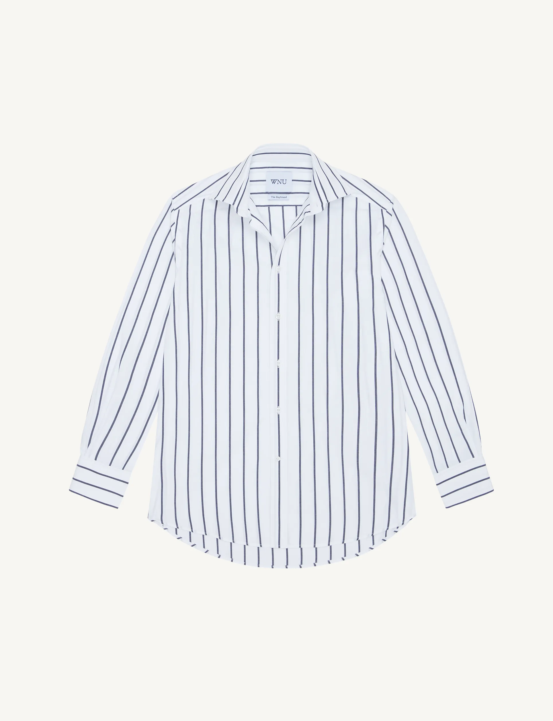 The Boyfriend: Poplin, Midnight Blue Stripe sold by With Nothing Underneath product image thumbnail 2