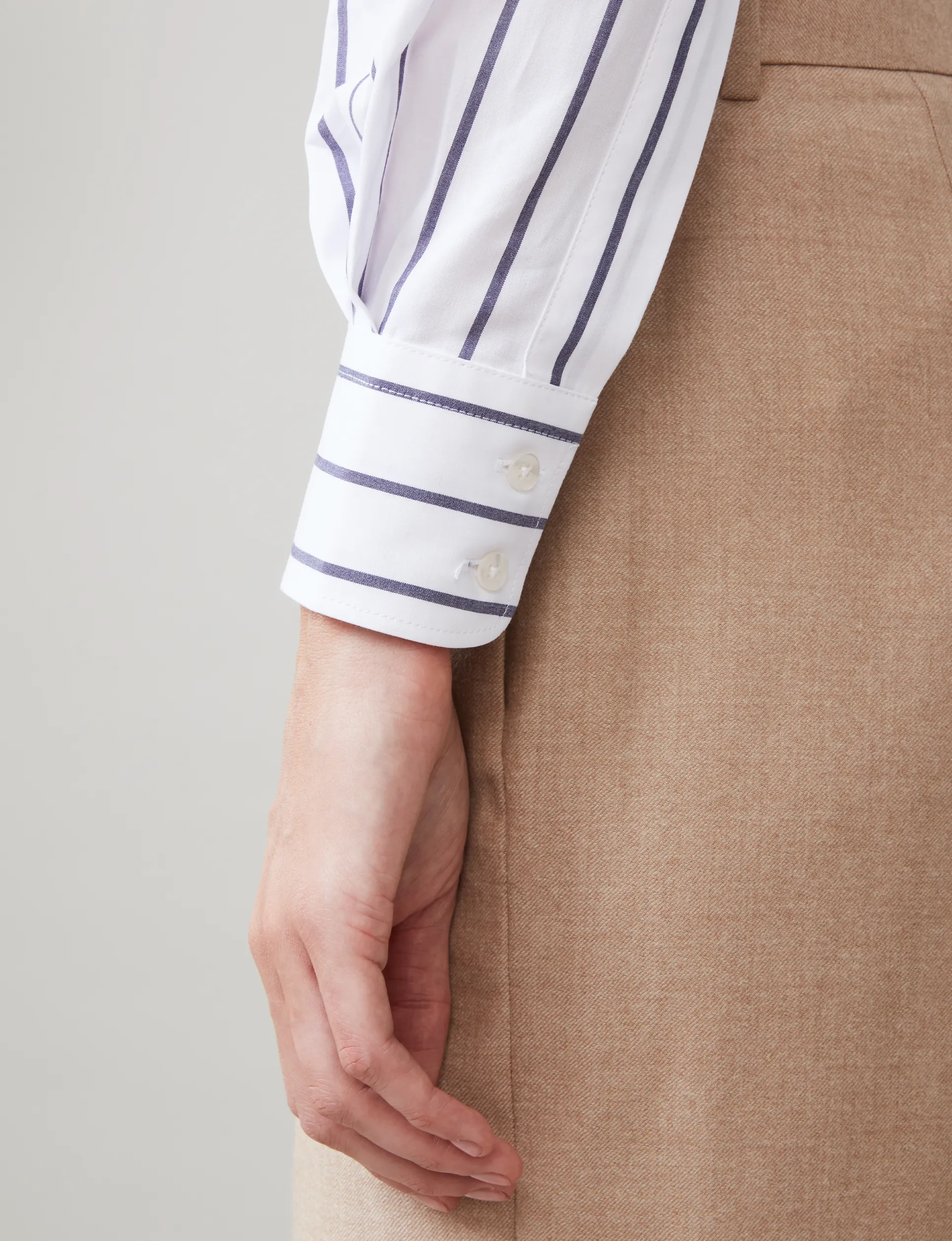 The Boyfriend: Poplin, Midnight Blue Stripe sold by With Nothing Underneath product image thumbnail 3