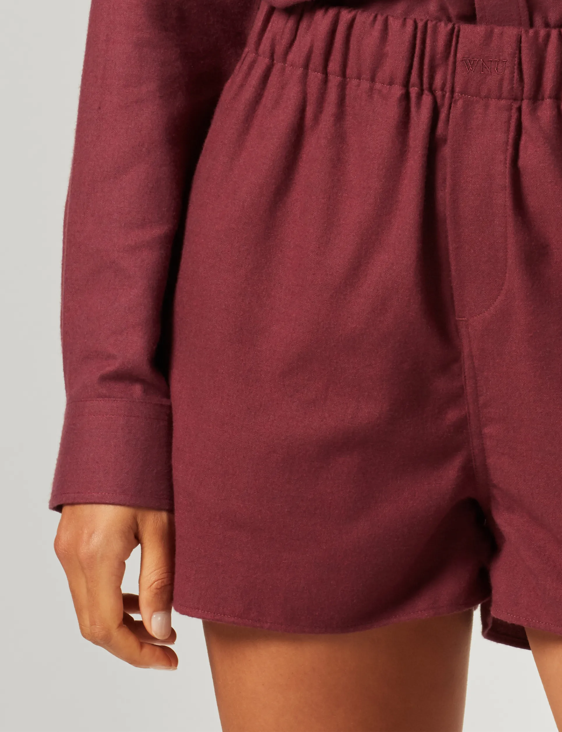 The Weekend: Fine Brushed, Burgundy sold by With Nothing Underneath product image thumbnail 4