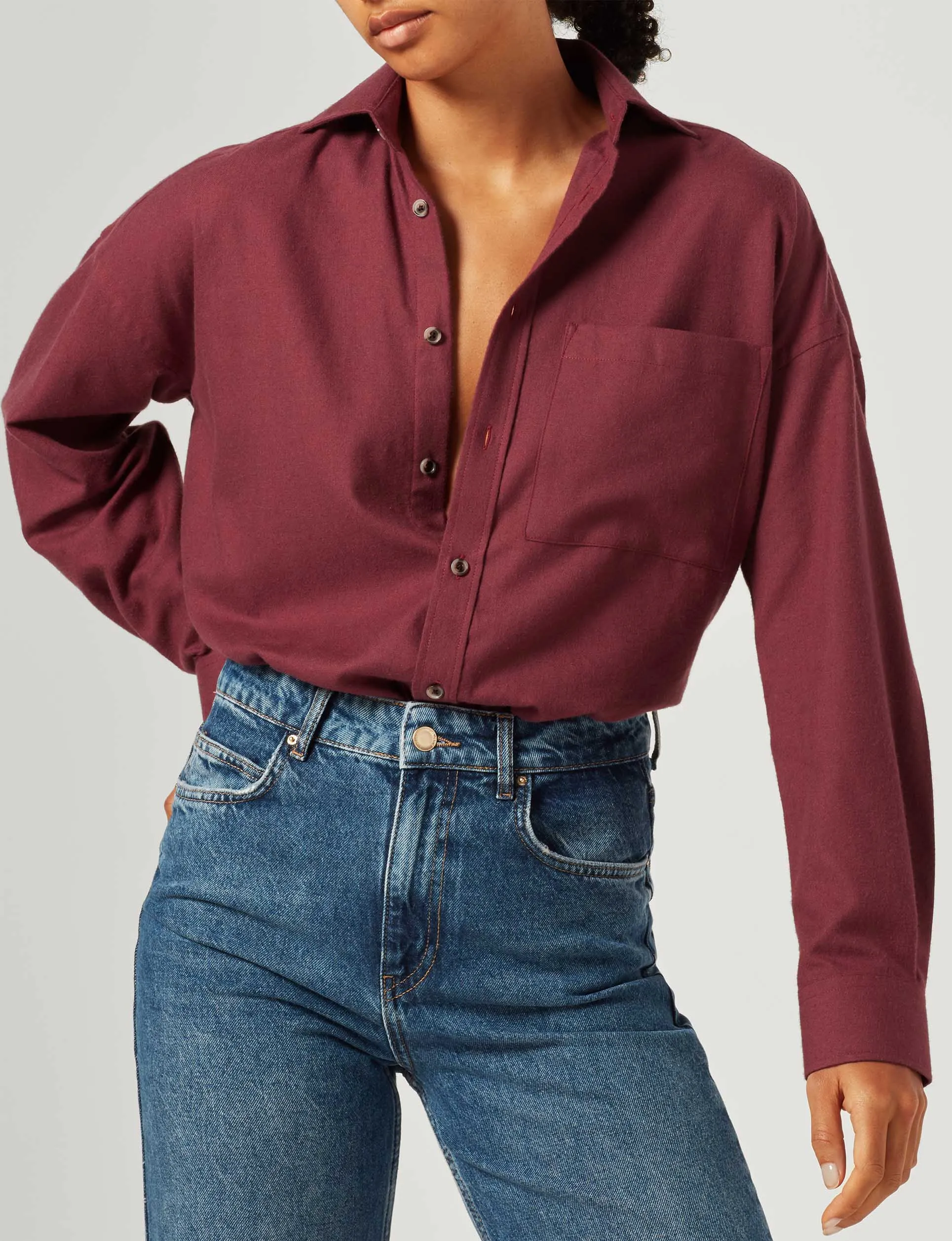 The Weekend: Fine Brushed, Burgundy sold by With Nothing Underneath