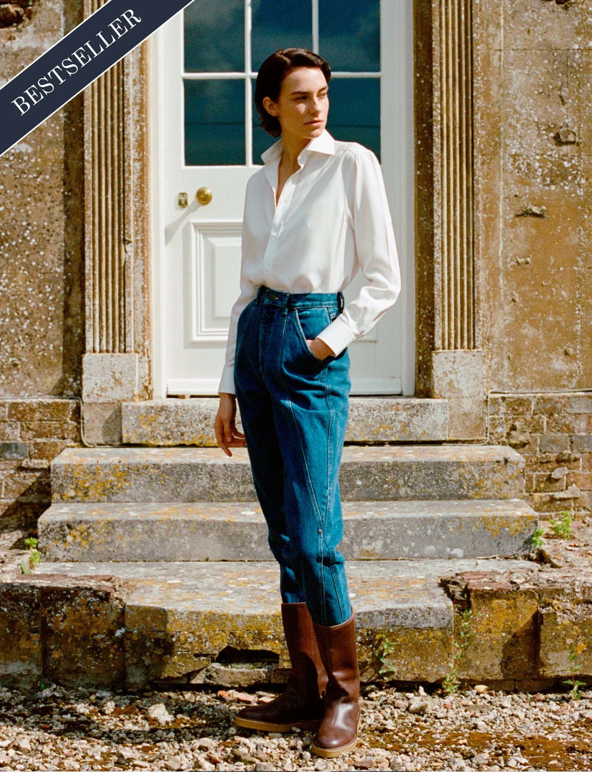 The Boyfriend: TENCEL™ Lyocell, Off-White sold by With Nothing Underneath product image thumbnail 3