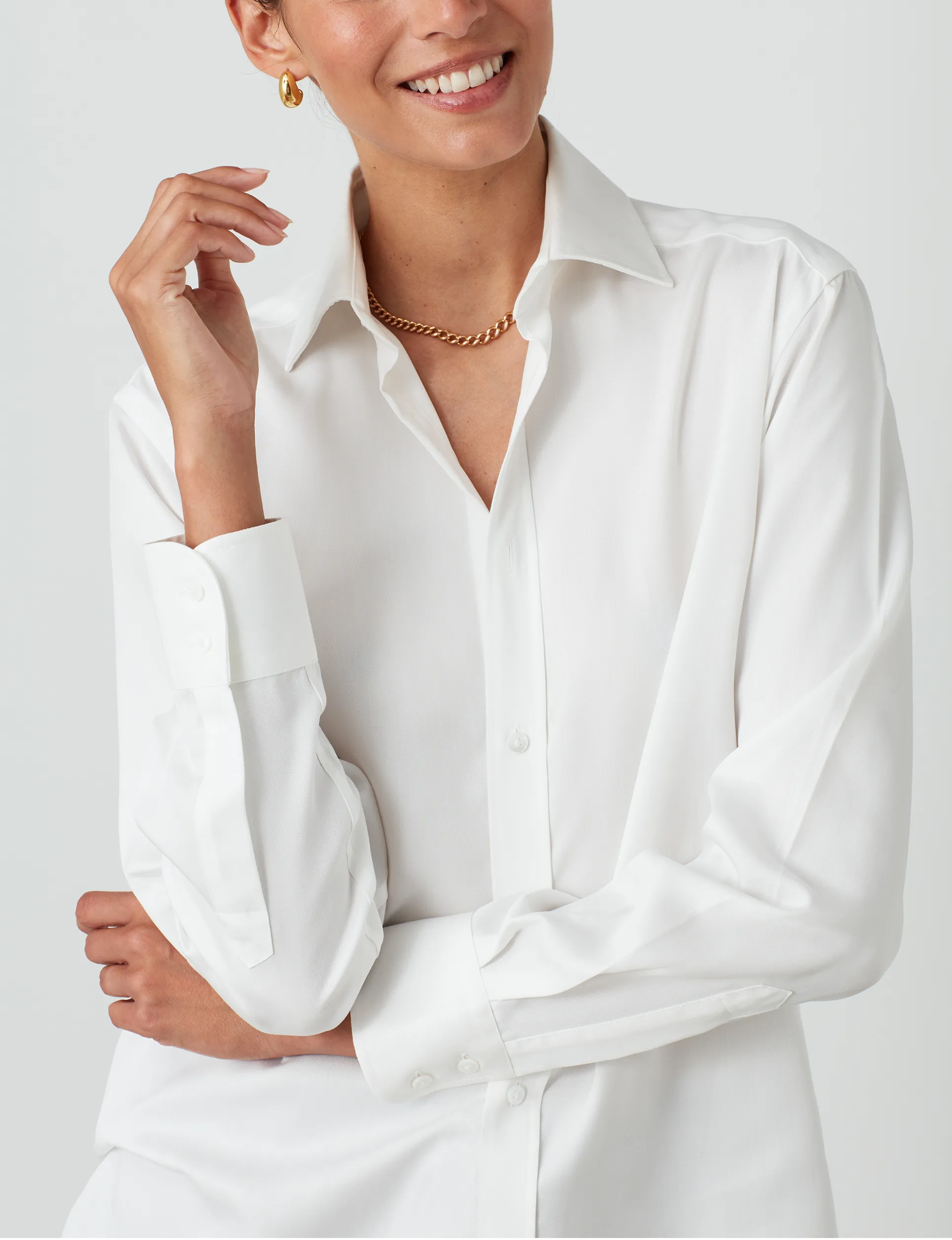 The Boyfriend: TENCEL™ Lyocell, Off-White sold by With Nothing Underneath product image thumbnail 2