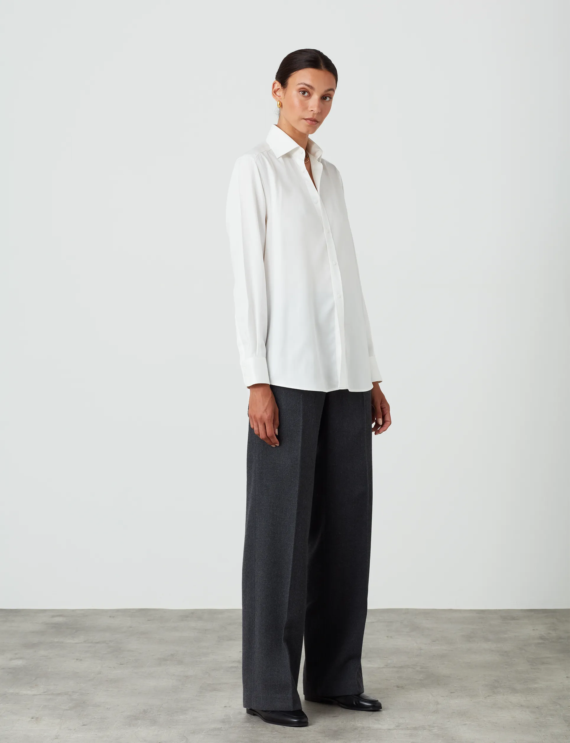 The Boyfriend: TENCEL™ Lyocell, Off-White sold by With Nothing Underneath product image thumbnail 5