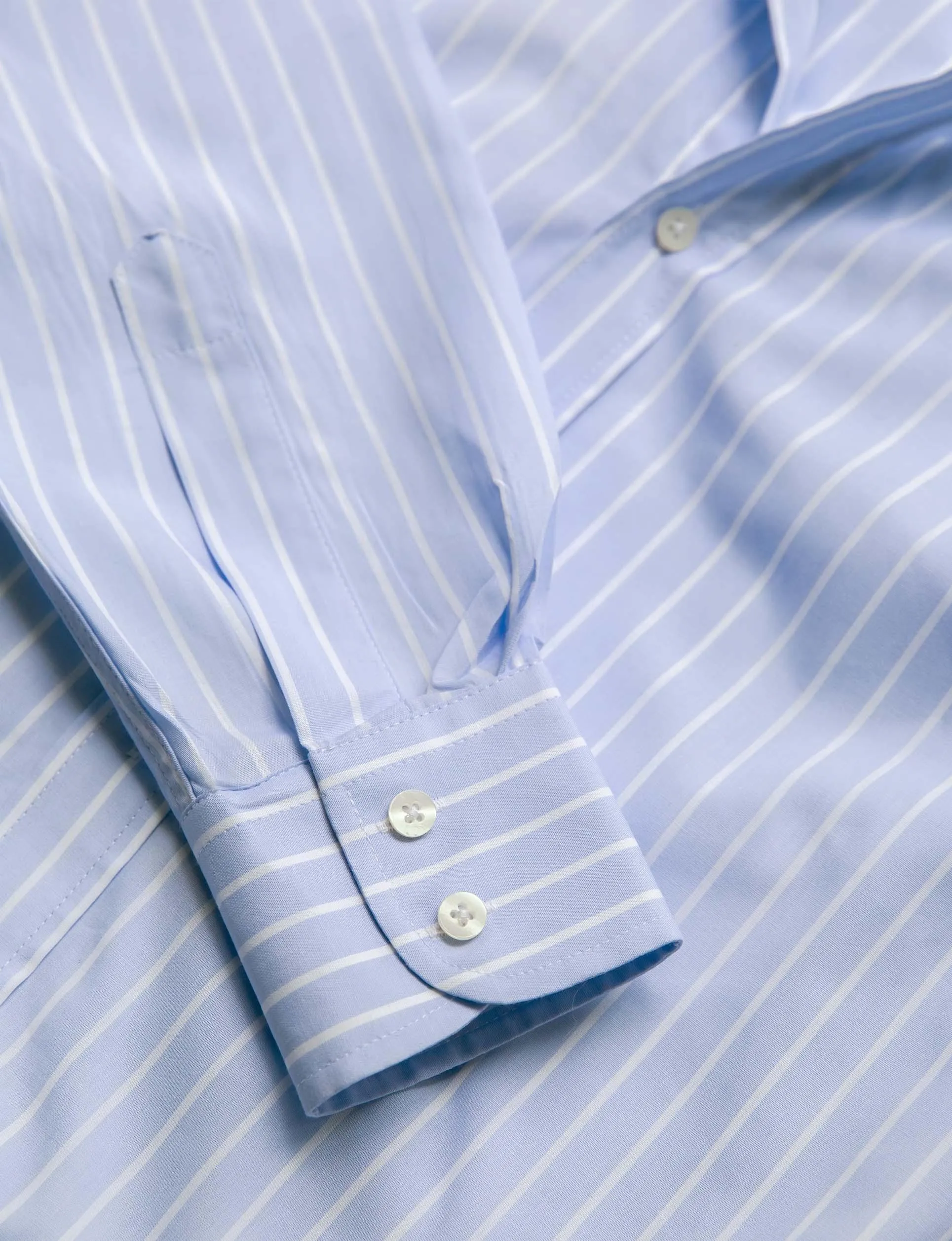 The Boyfriend: Poplin, Morning Blue Stripe sold by With Nothing Underneath product image thumbnail 3