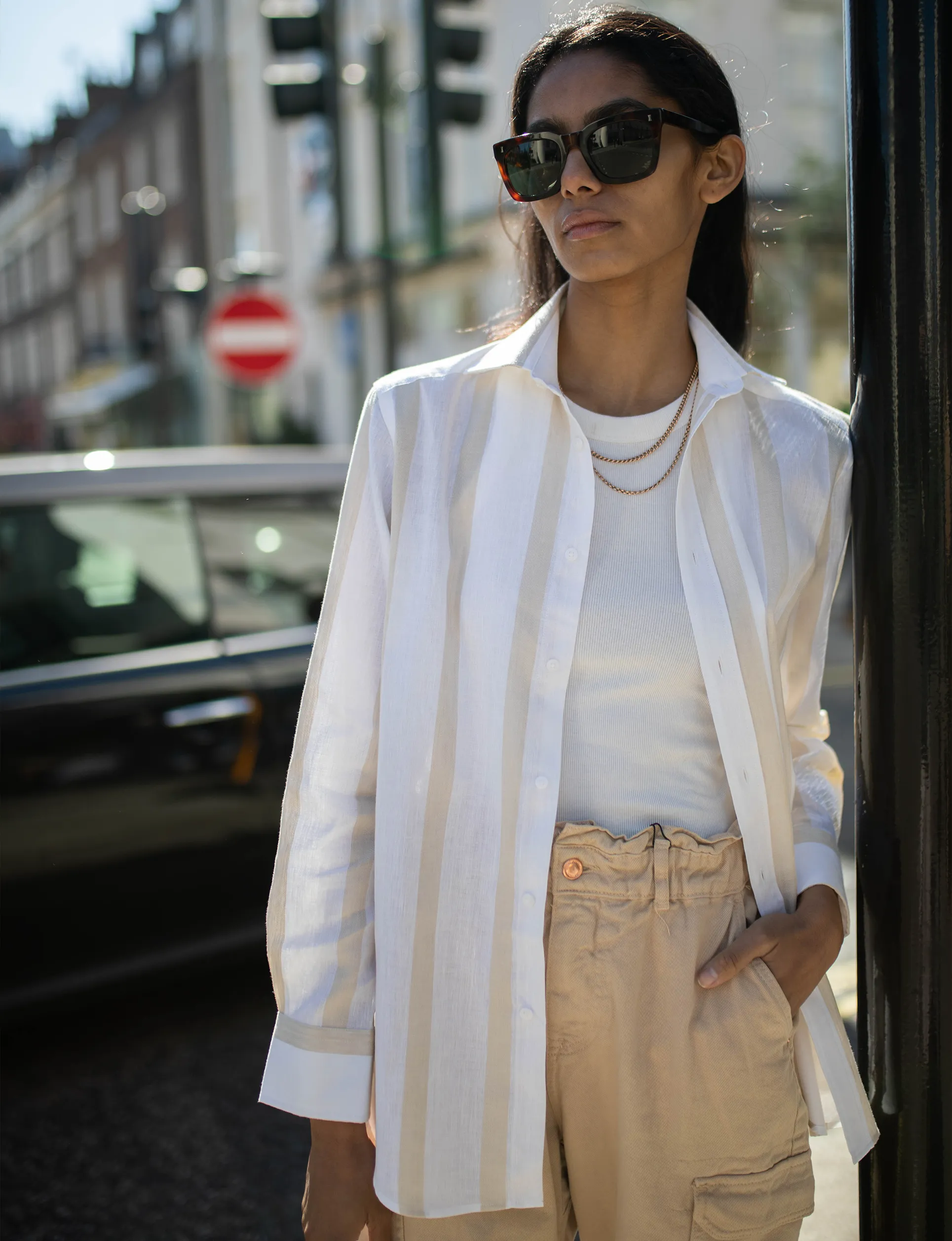 The Boyfriend: Weave, Cream Stripe sold by With Nothing Underneath