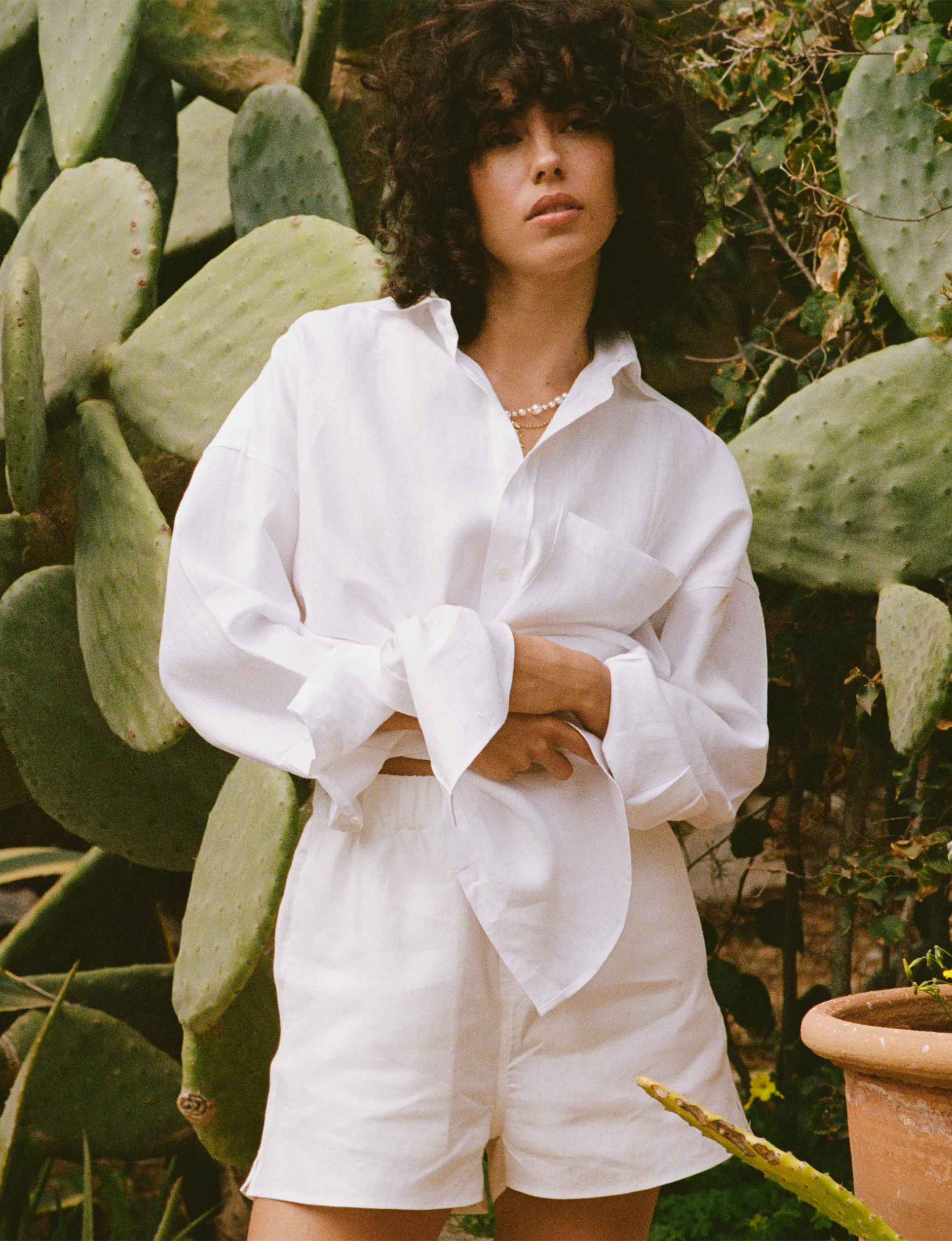 CO-ORD SET: HEMP, WHITE sold by With Nothing Underneath product image thumbnail 3