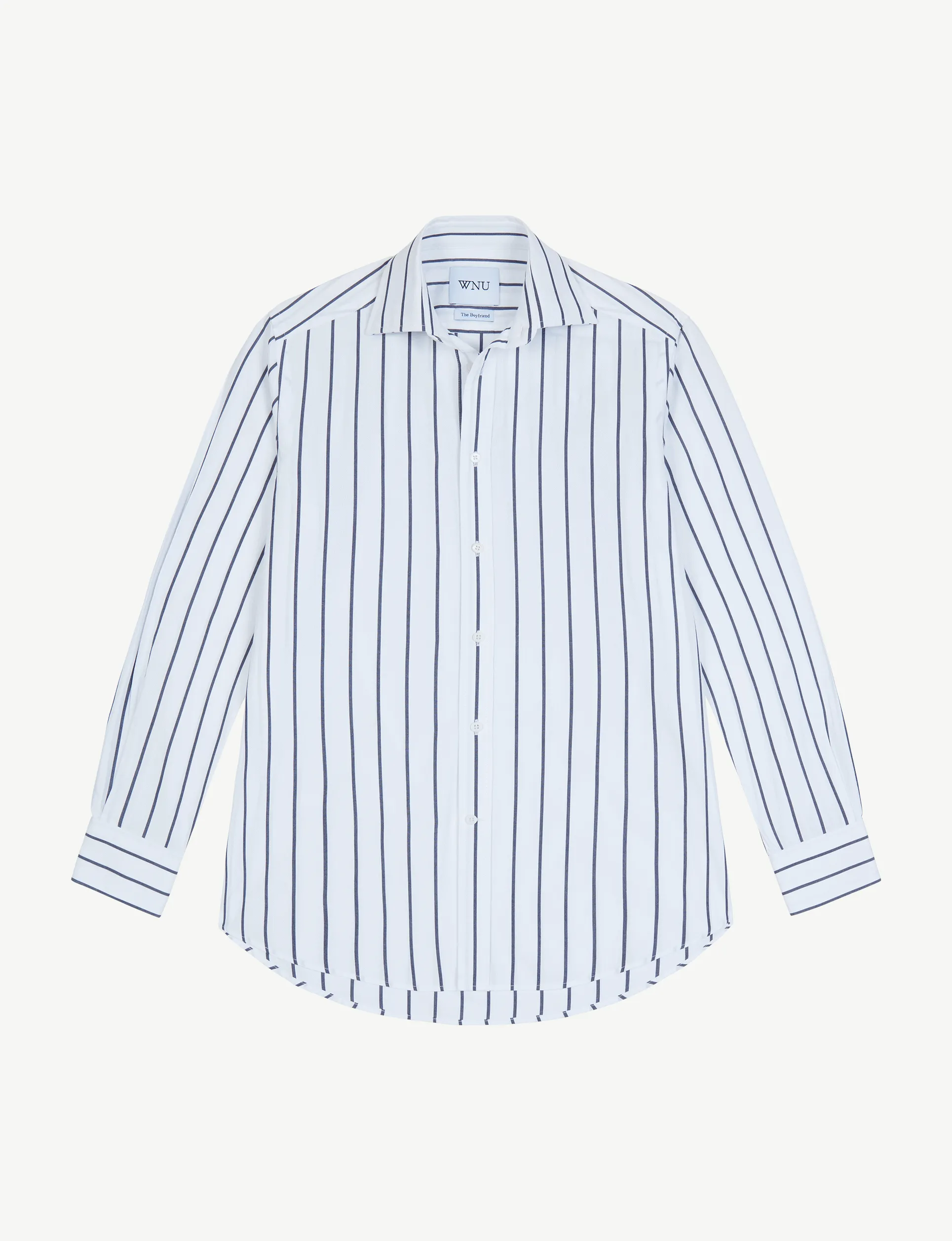 The Boyfriend: Fine Poplin, Midnight Blue Stripe sold by With Nothing Underneath product image thumbnail 2