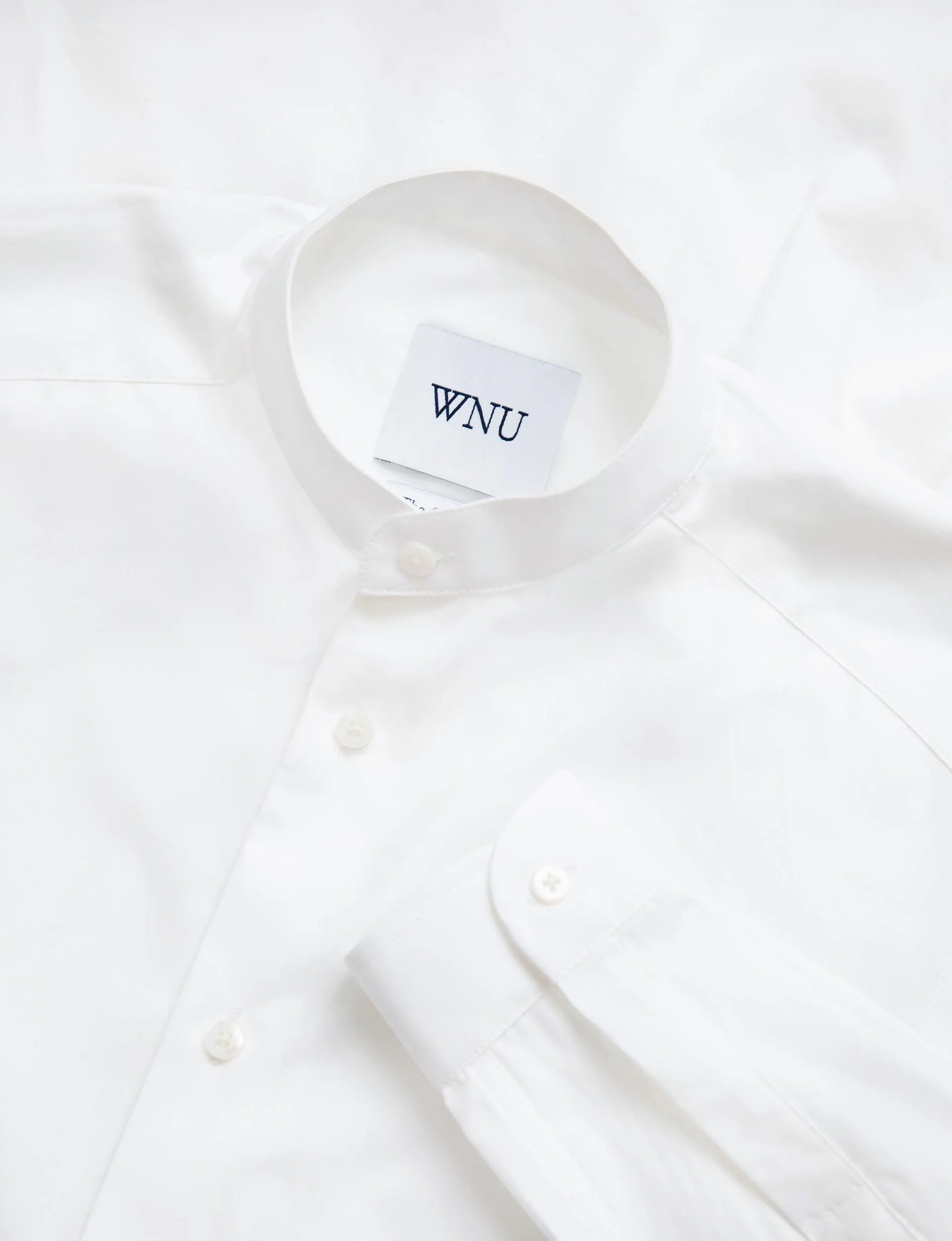 The Girlfriend Collarless: Poplin, White sold by With Nothing Underneath product image thumbnail 3
