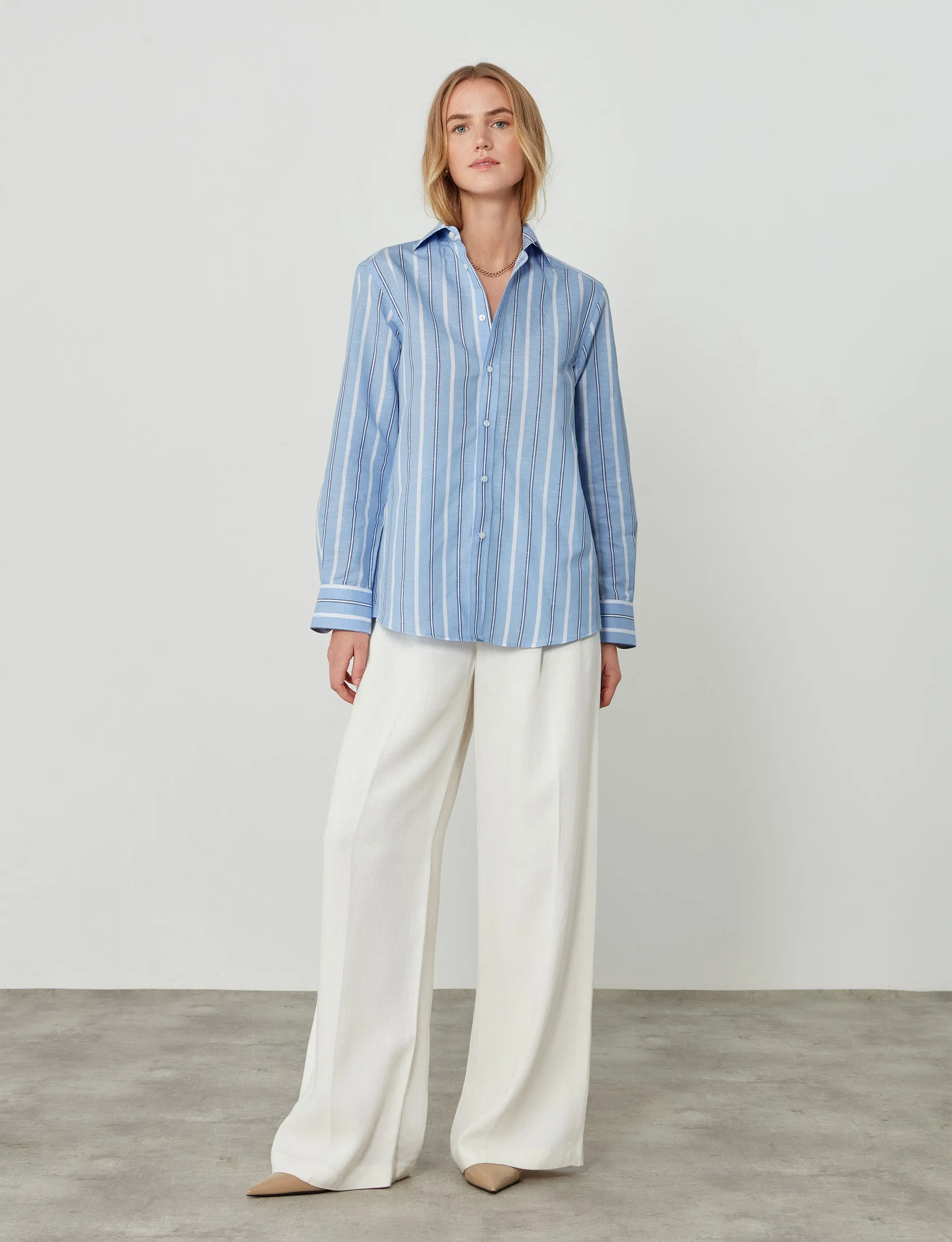 The Boyfriend: Weave, Blue Multistripe sold by With Nothing Underneath product image thumbnail 4