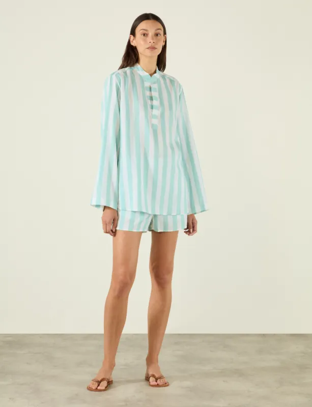 CO-ORD SET: Weave, Mint Stripe sold by With Nothing Underneath