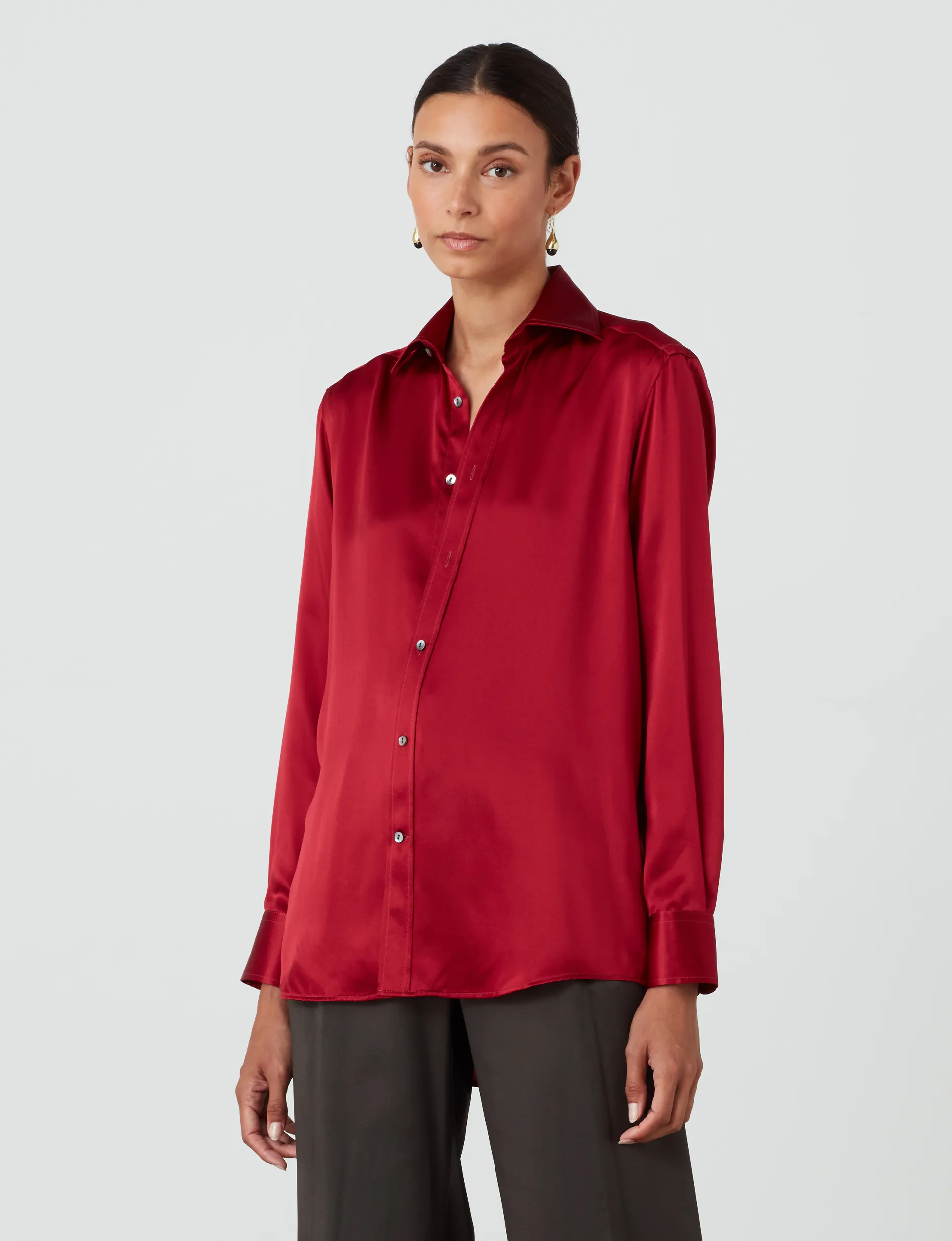 The Boyfriend: Silk Satin, Garnet sold by With Nothing Underneath product image thumbnail 2