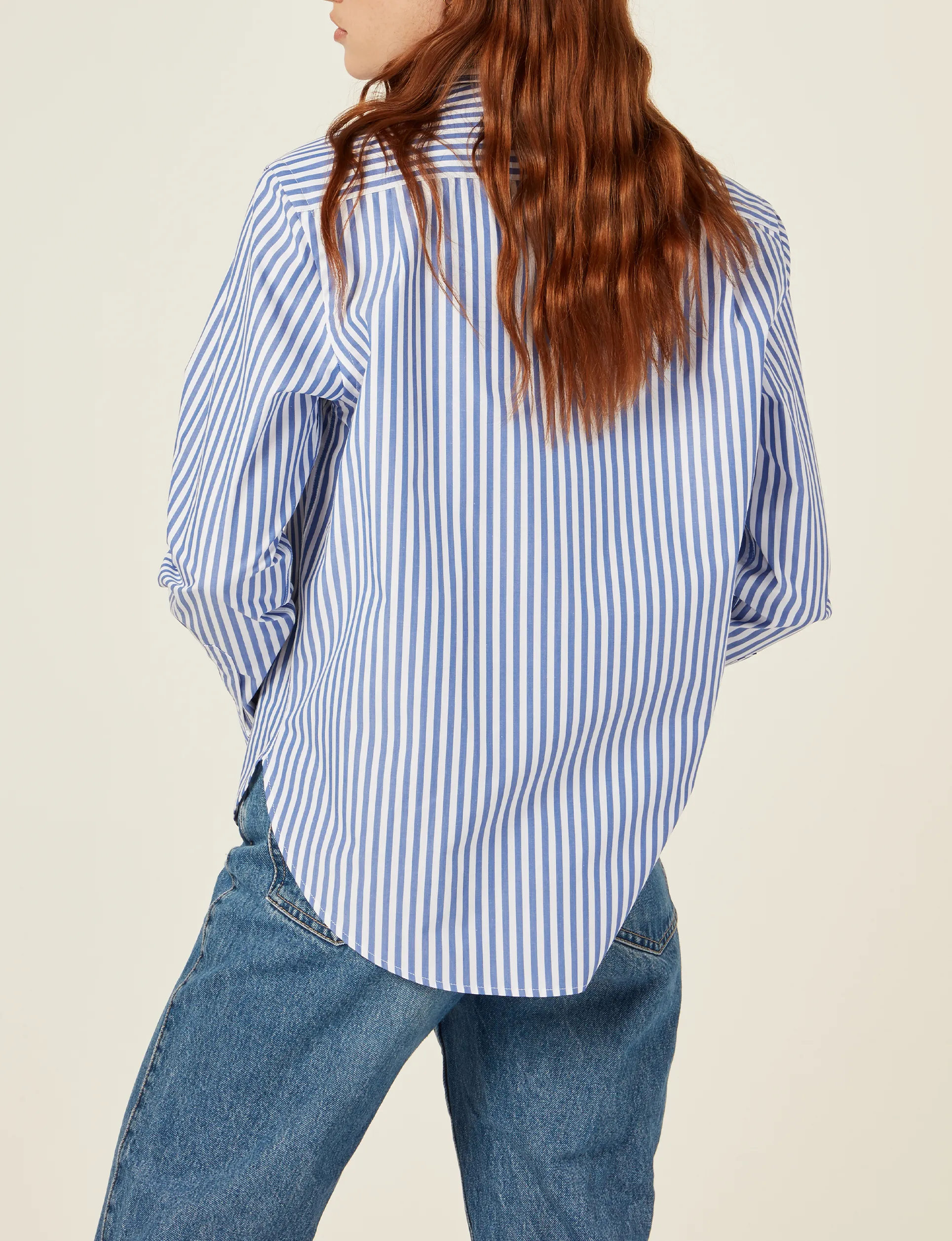 The Classic: Poplin, Royal Blue Stripe sold by With Nothing Underneath product image thumbnail 4