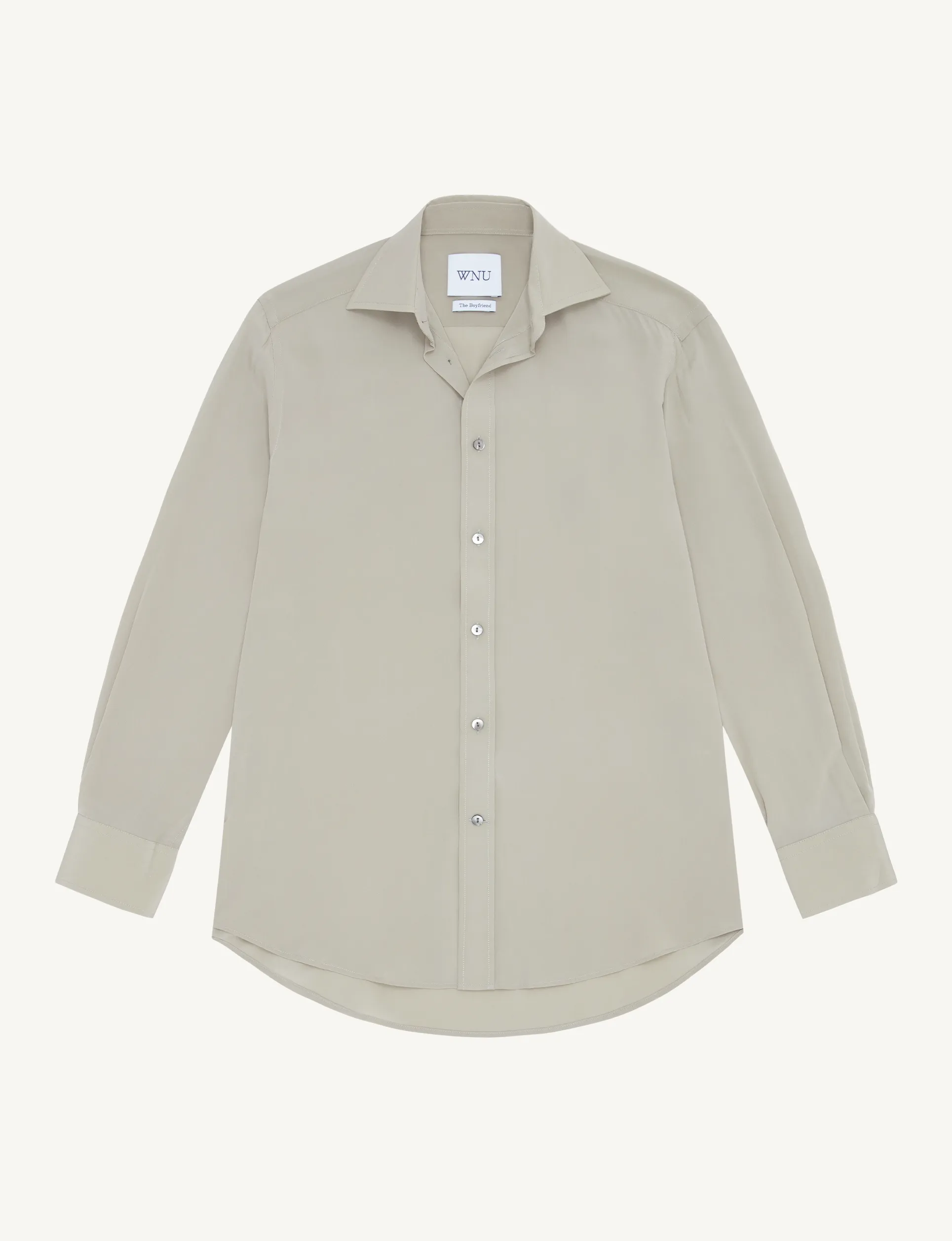 The Boyfriend: Silk Crepe de Chine, Sage sold by With Nothing Underneath product image thumbnail 3