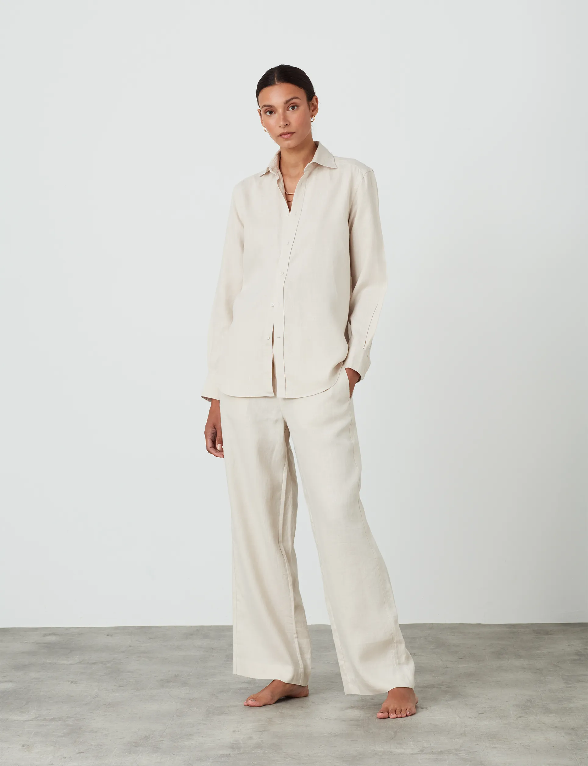 The Palazzo Set: Hemp, Parchment sold by With Nothing Underneath