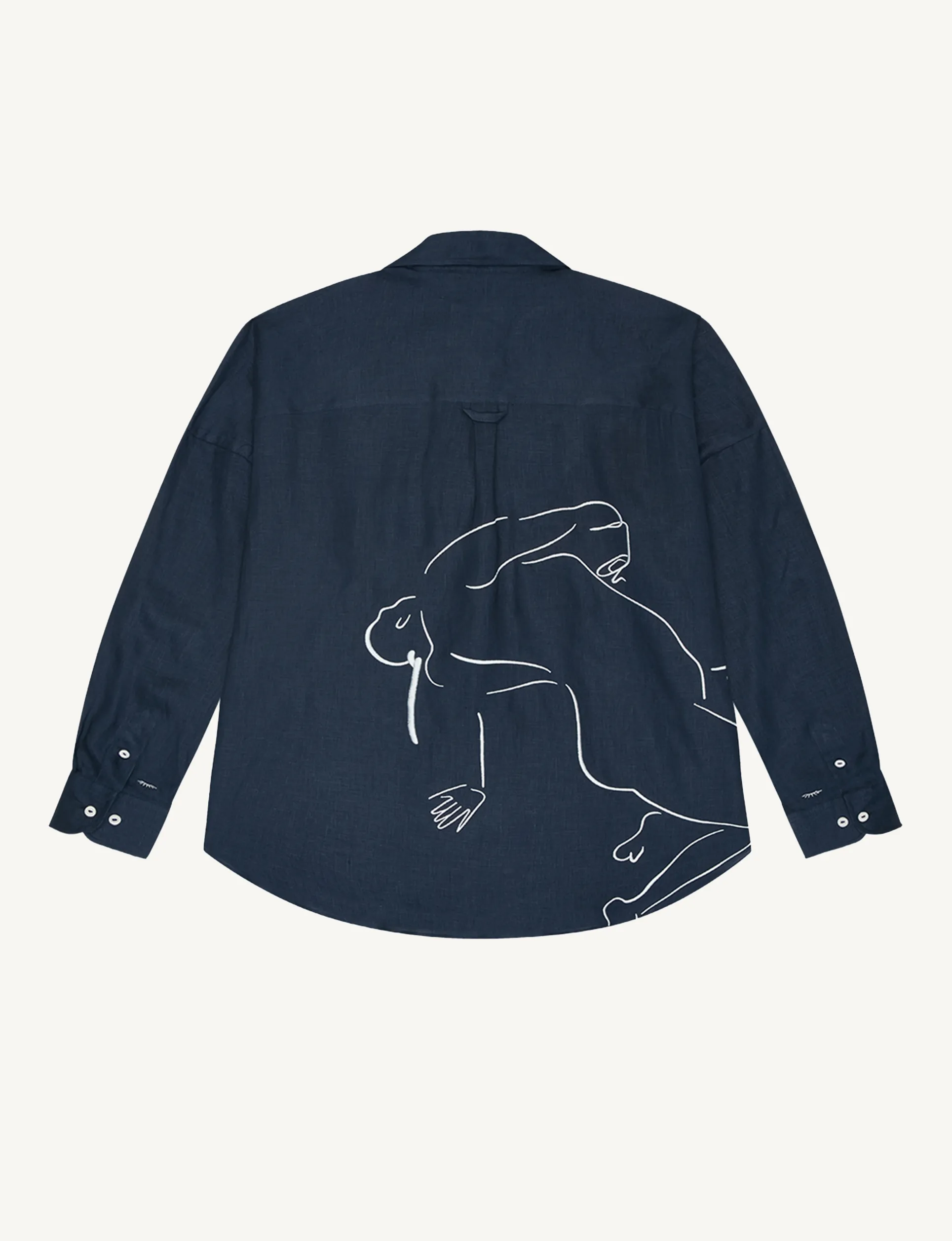 The Weekend: Linen, Navy Blue x Alexandria Coe sold by With Nothing Underneath product image thumbnail 4