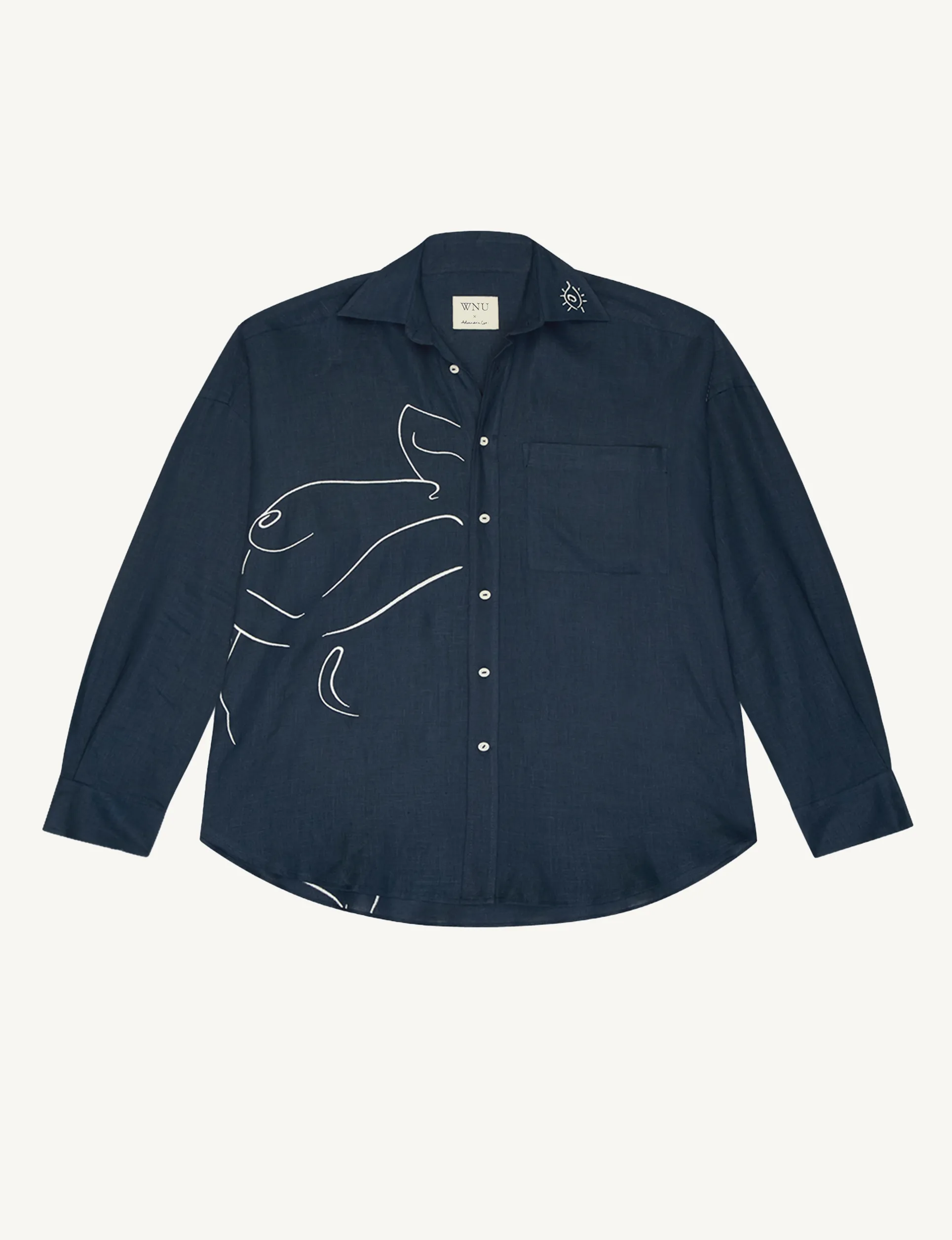 The Weekend: Linen, Navy Blue x Alexandria Coe sold by With Nothing Underneath product image thumbnail 3