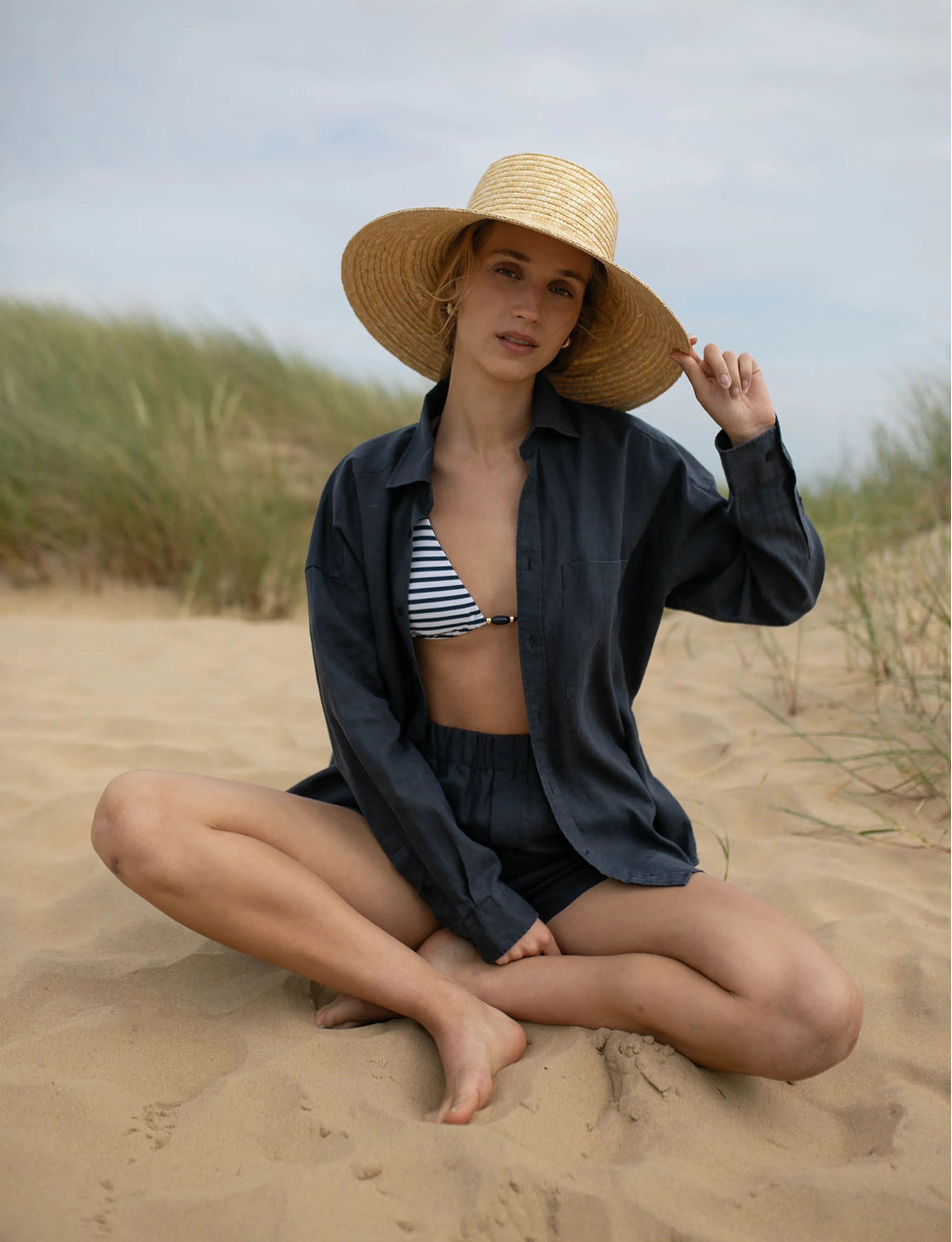 The Weekend: Hemp, Navy Blue sold by With Nothing Underneath