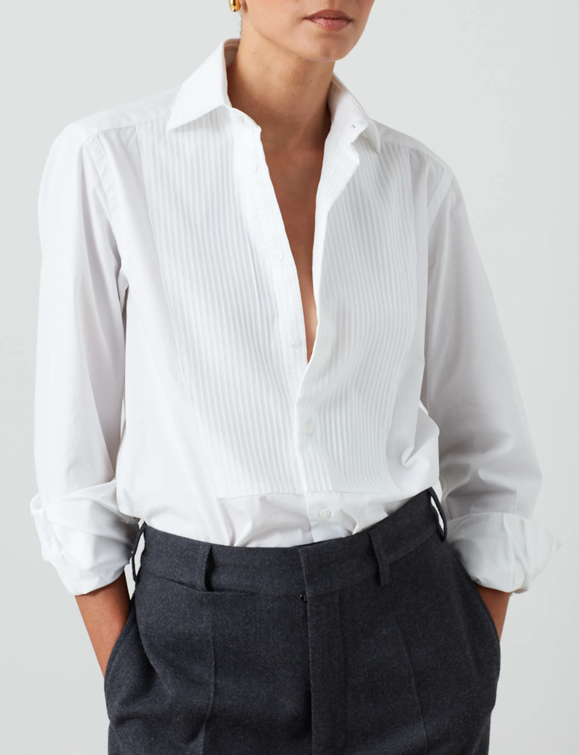 The Dress Shirt: Poplin, White sold by With Nothing Underneath product image thumbnail 4