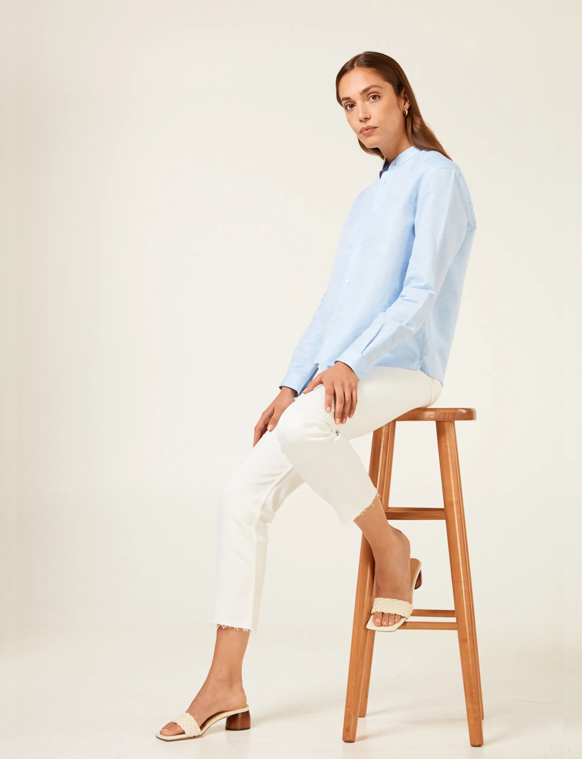 The Girlfriend Collarless: Weave, Celeste Blue sold by With Nothing Underneath product image thumbnail 3