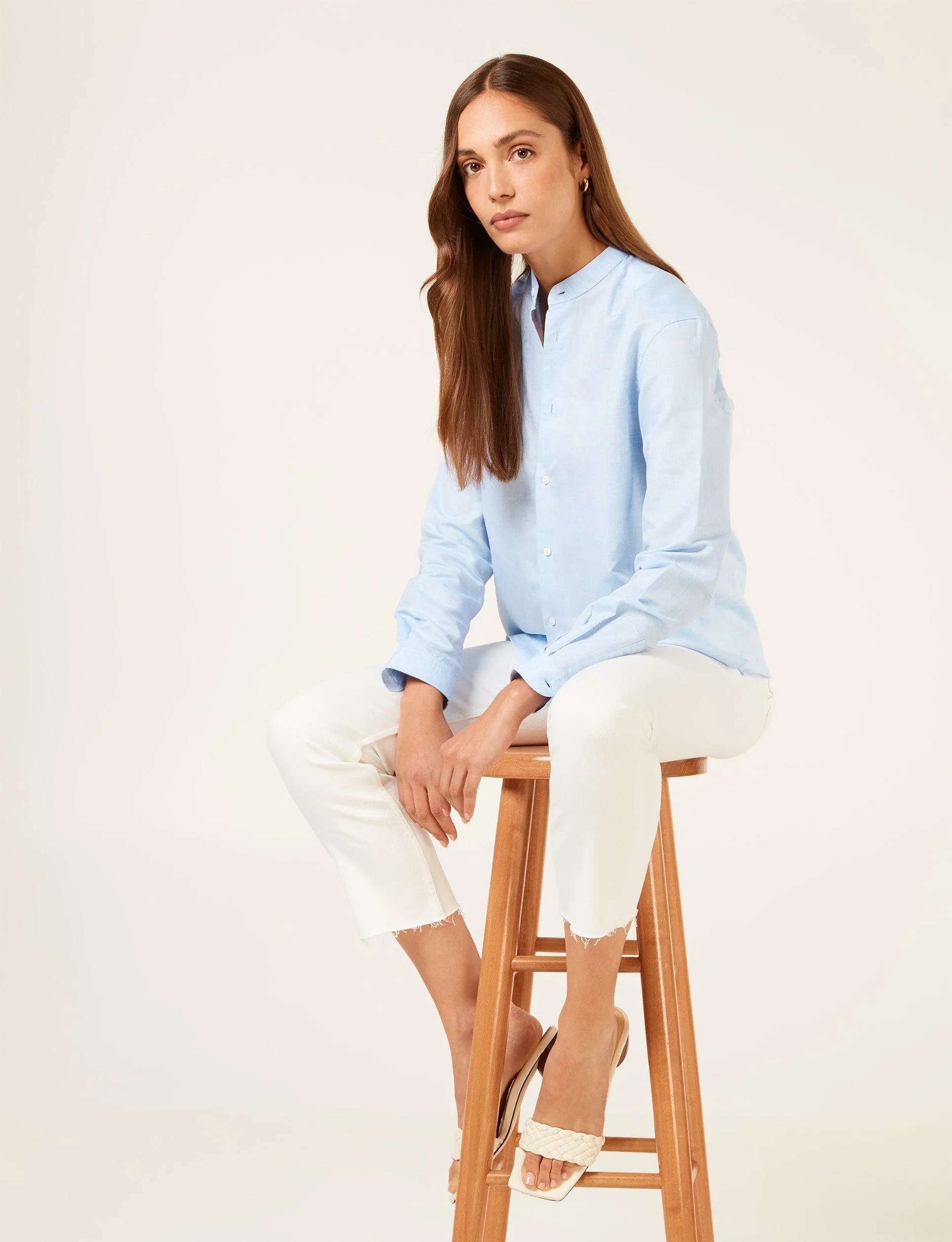 The Girlfriend Collarless: Weave, Celeste Blue sold by With Nothing Underneath