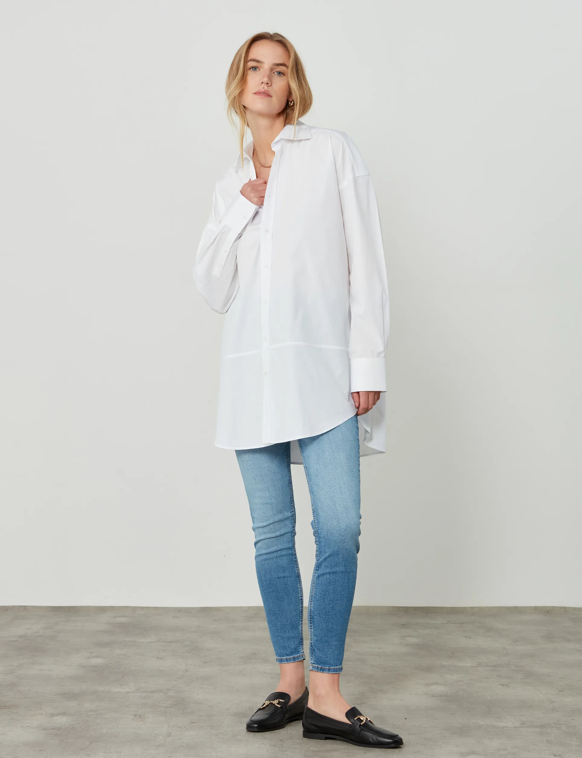 Molly: Fine Poplin, White sold by With Nothing Underneath product image thumbnail 2