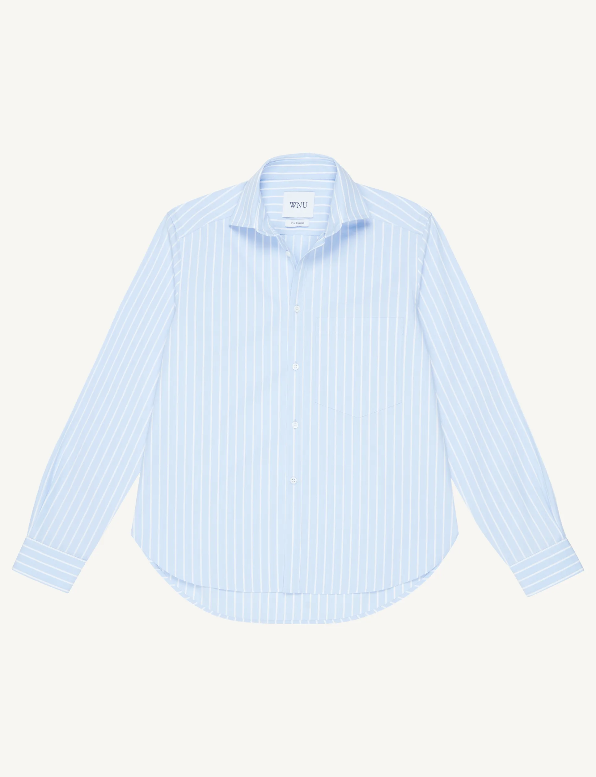 The Classic: Poplin, Morning Blue Stripe sold by With Nothing Underneath product image thumbnail 2