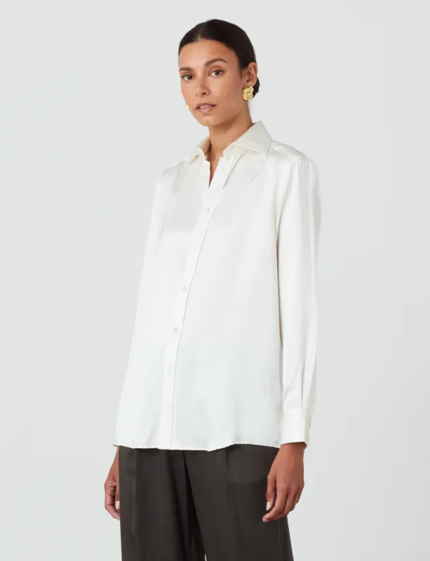 The Boyfriend: Silk Satin, Pearl sold by With Nothing Underneath