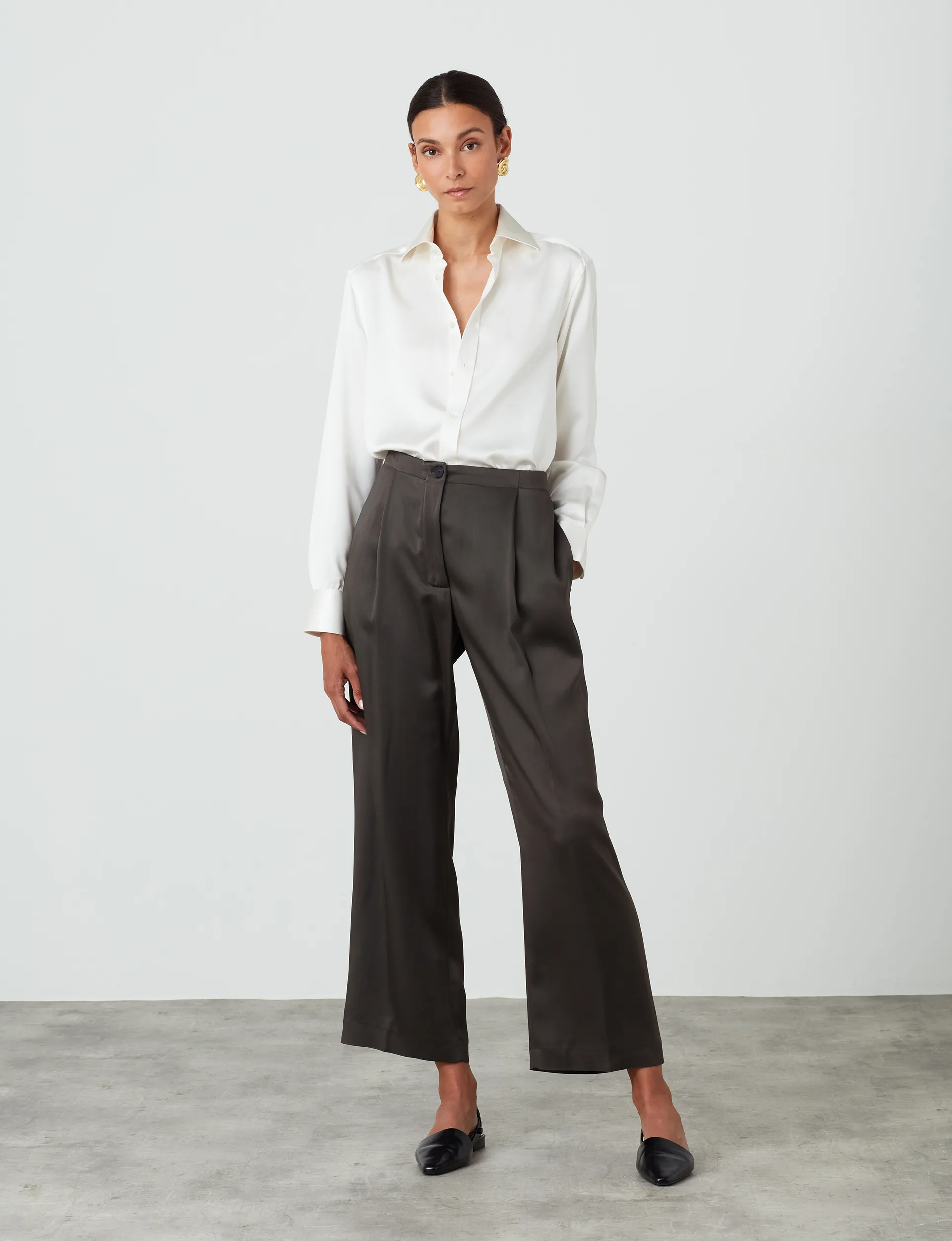 The Boyfriend: Silk Satin, Pearl sold by With Nothing Underneath product image thumbnail 3