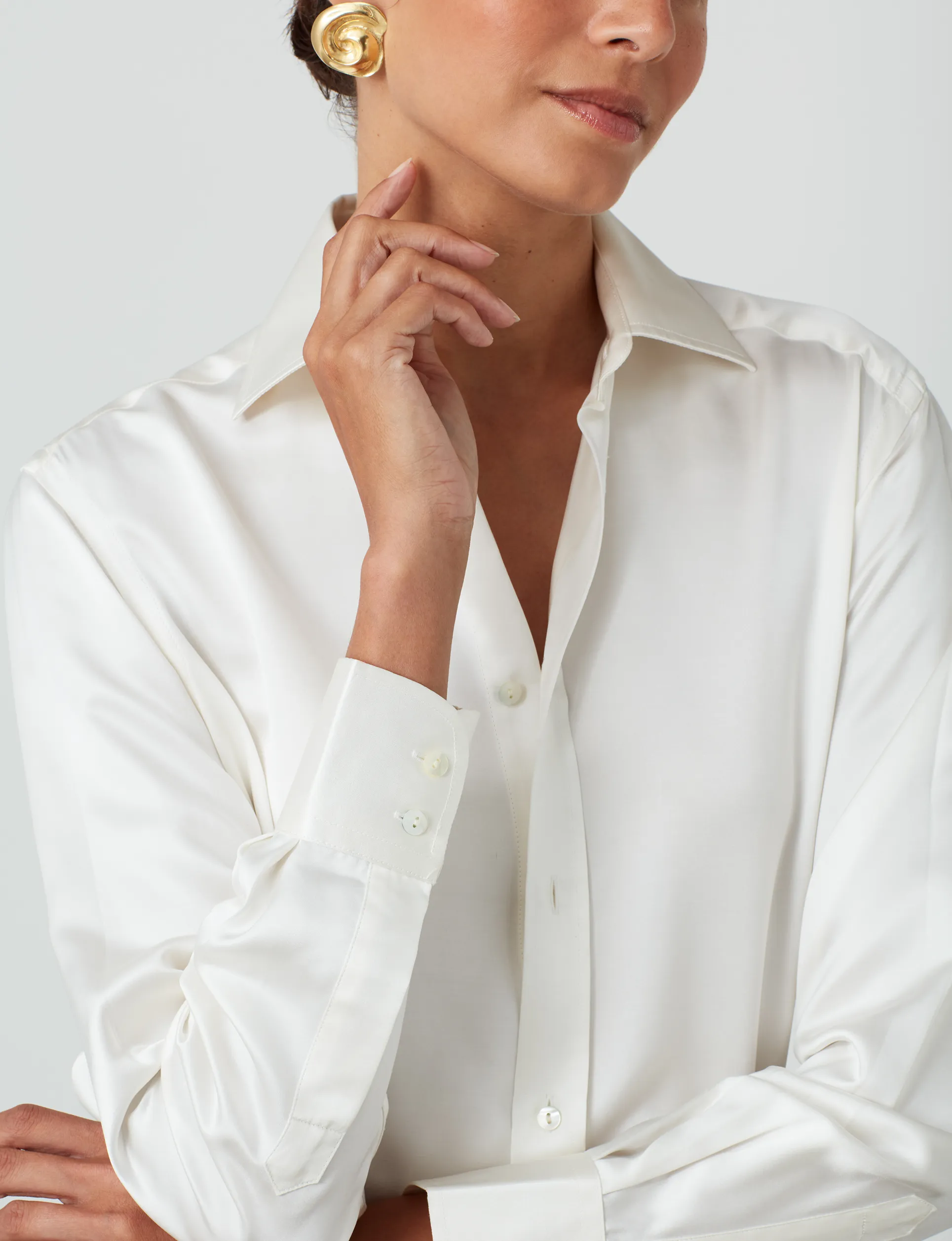 The Boyfriend: Silk Satin, Pearl sold by With Nothing Underneath product image thumbnail 4