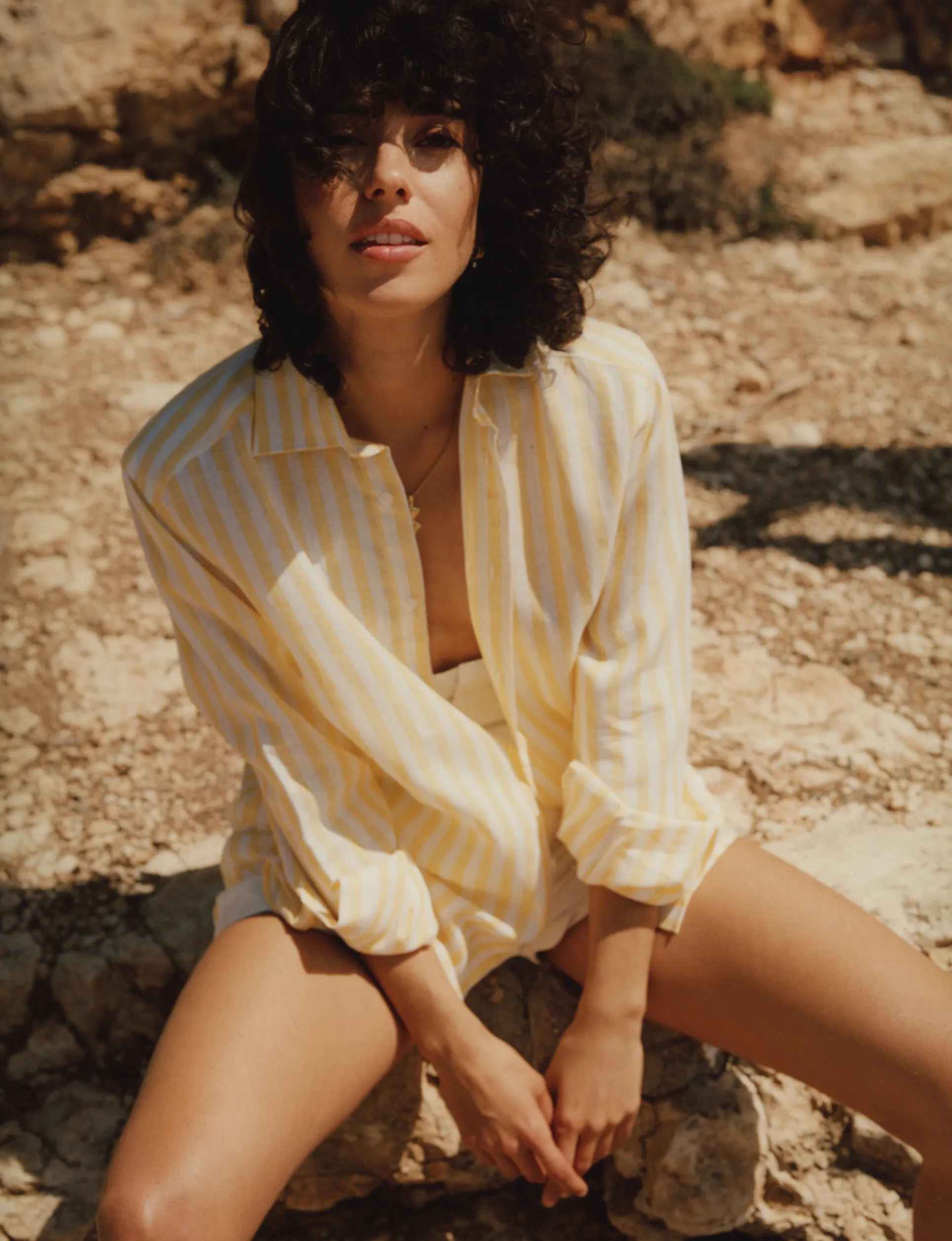 The Boyfriend: Linen, Sunshine Yellow Stripe sold by With Nothing Underneath product image thumbnail 2