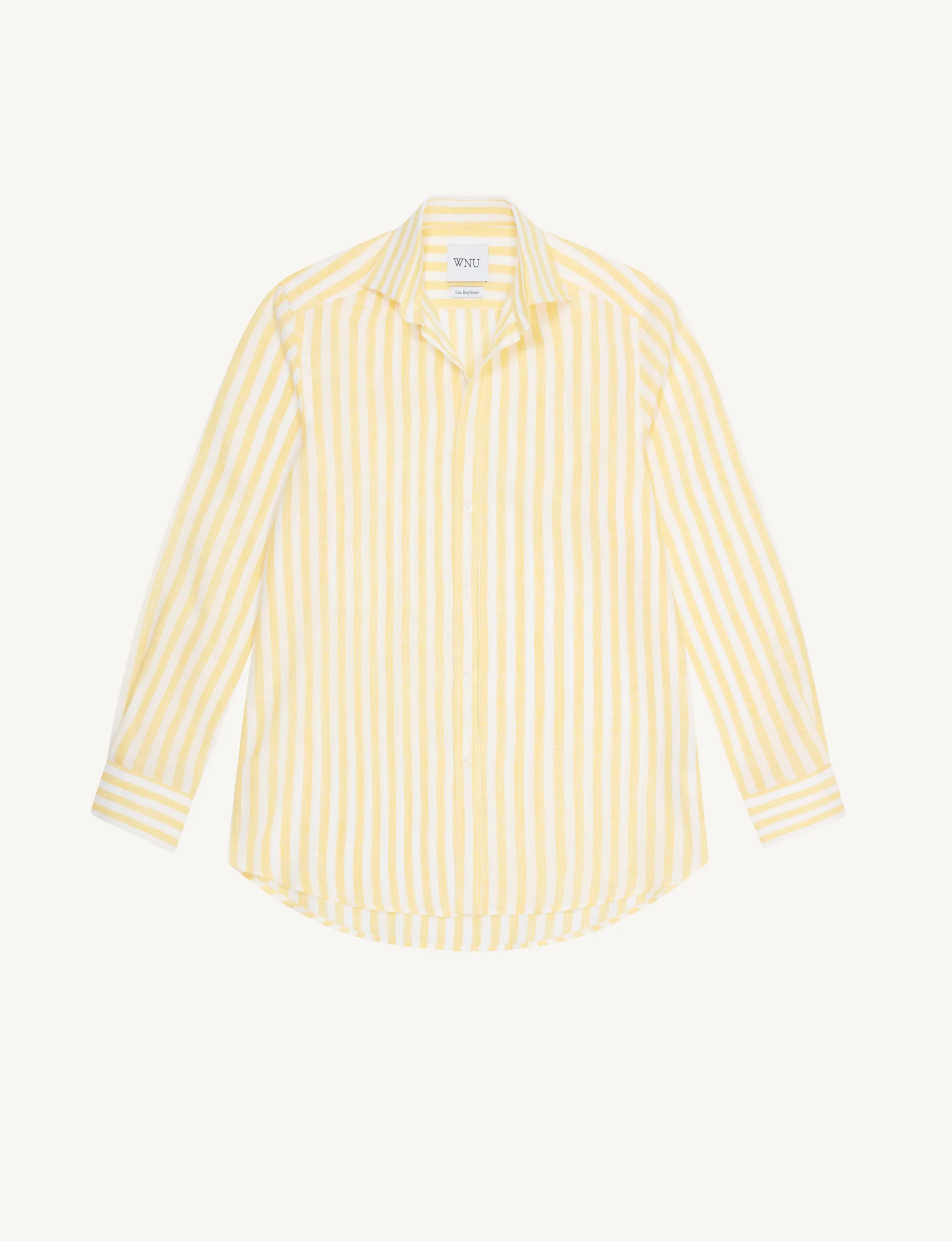 The Boyfriend: Linen, Sunshine Yellow Stripe sold by With Nothing Underneath product image thumbnail 5