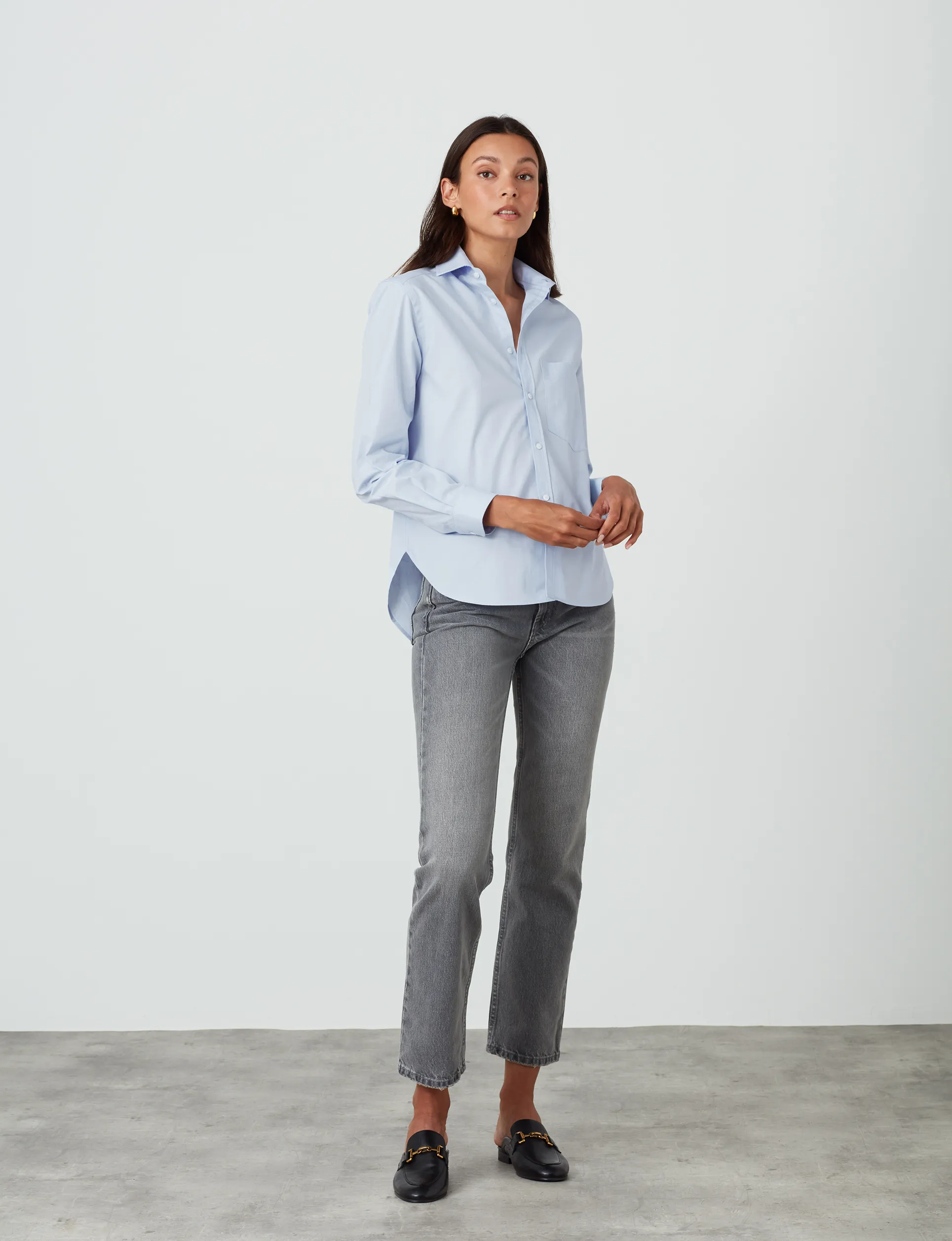 The Classic: Poplin, Steel Blue sold by With Nothing Underneath product image thumbnail 4