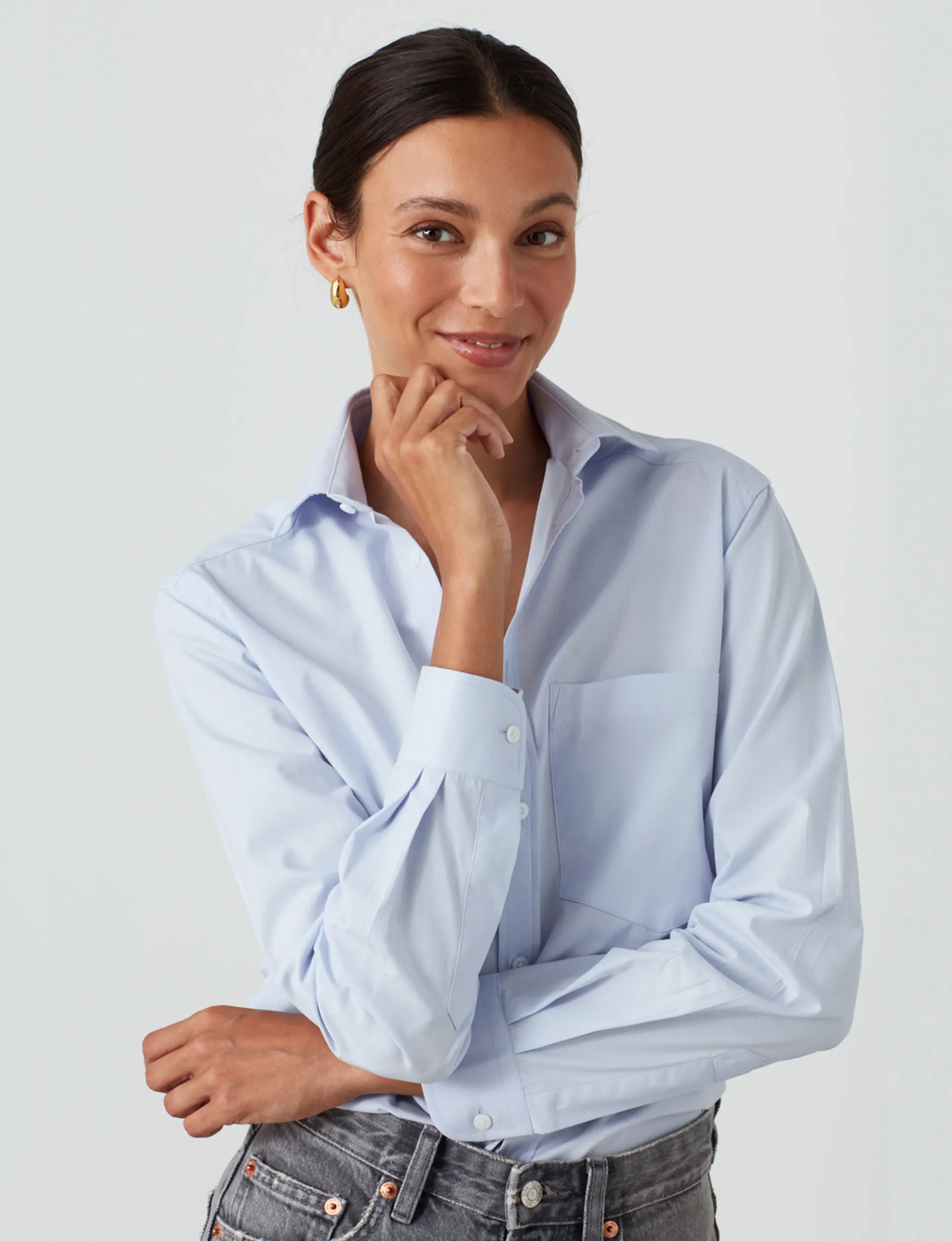 The Classic: Poplin, Steel Blue sold by With Nothing Underneath product image thumbnail 5